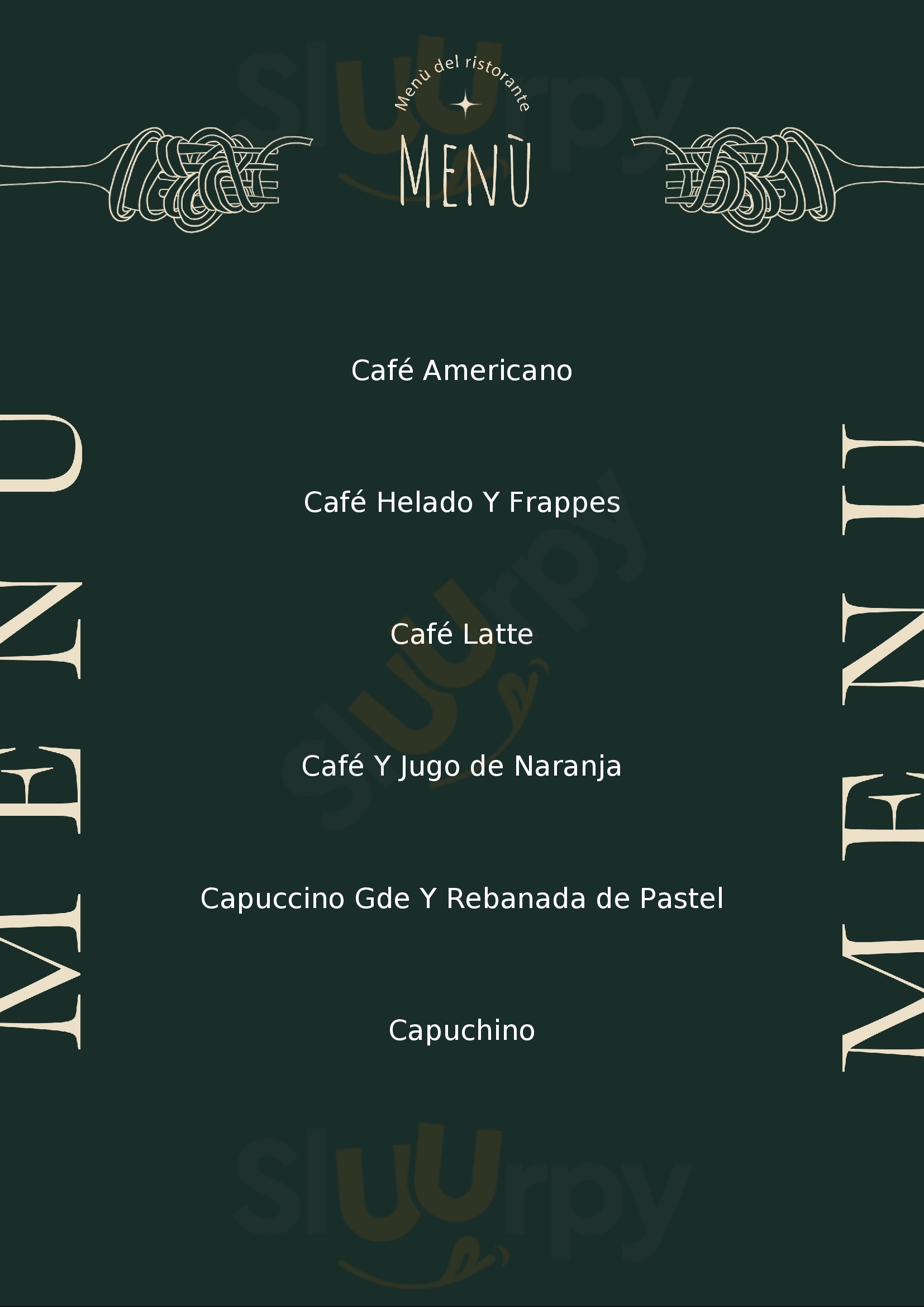 Capé Café Playa del Carmen Menu - 1