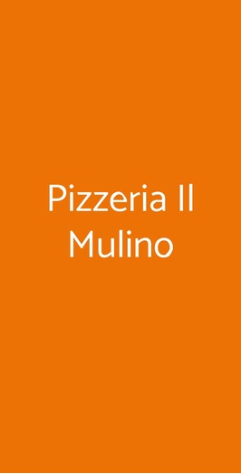 Pizzeria Il Mulino, Sassari