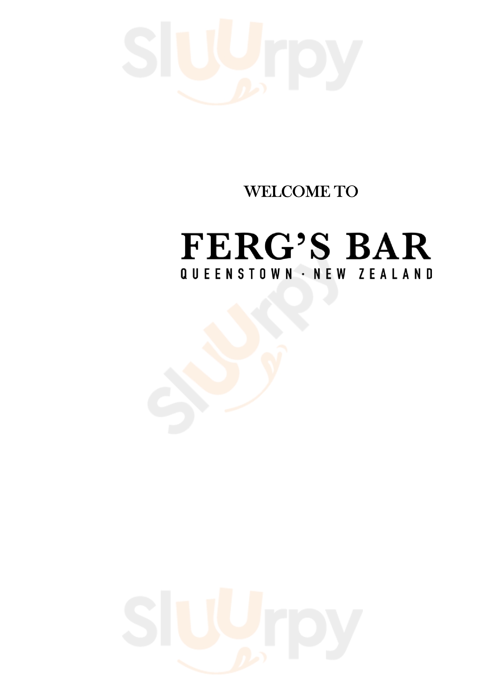Ferg's Bar Queenstown Menu - 1