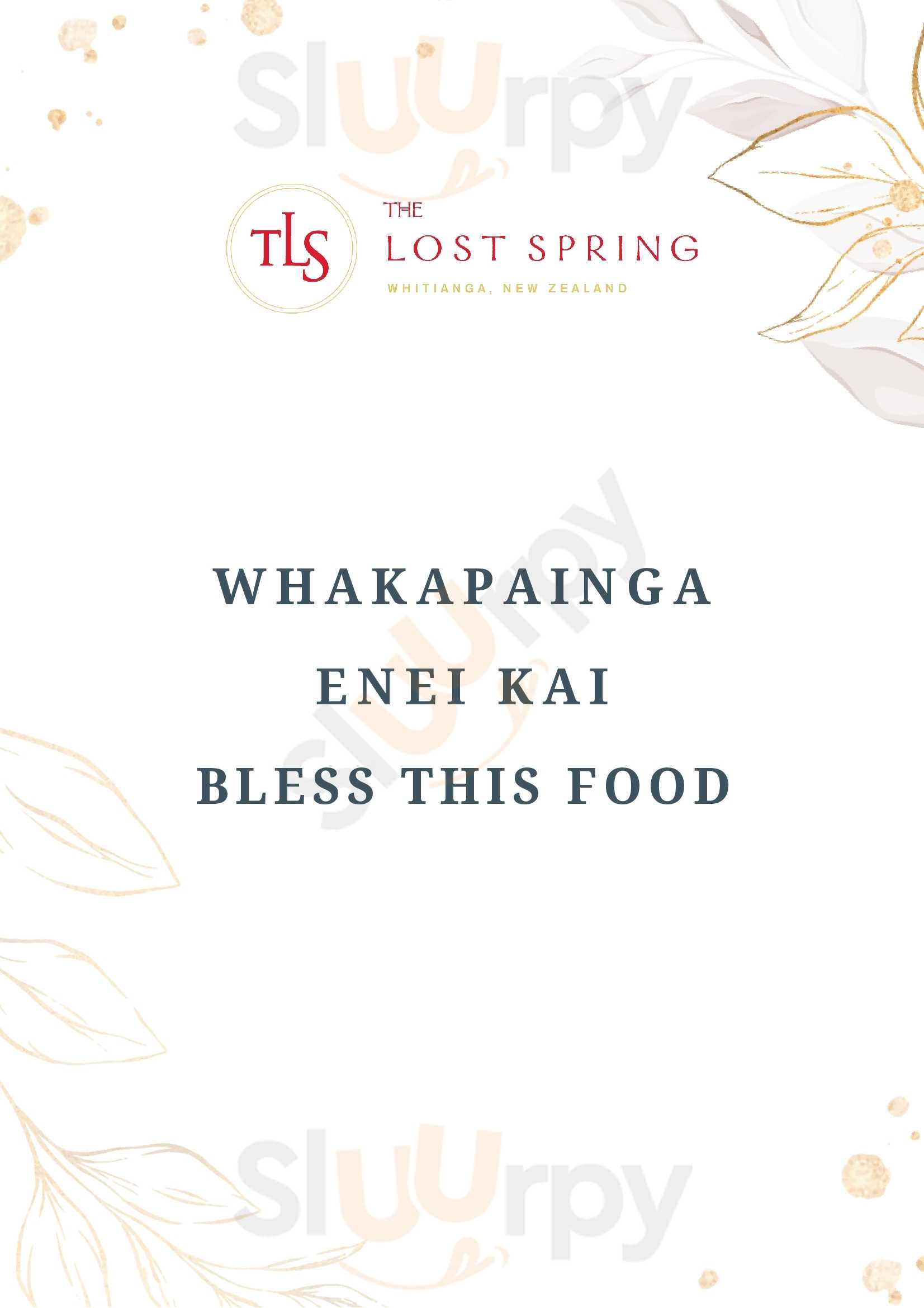 The Lost Spring Cafe And Restaurant Whitianga Menu - 1