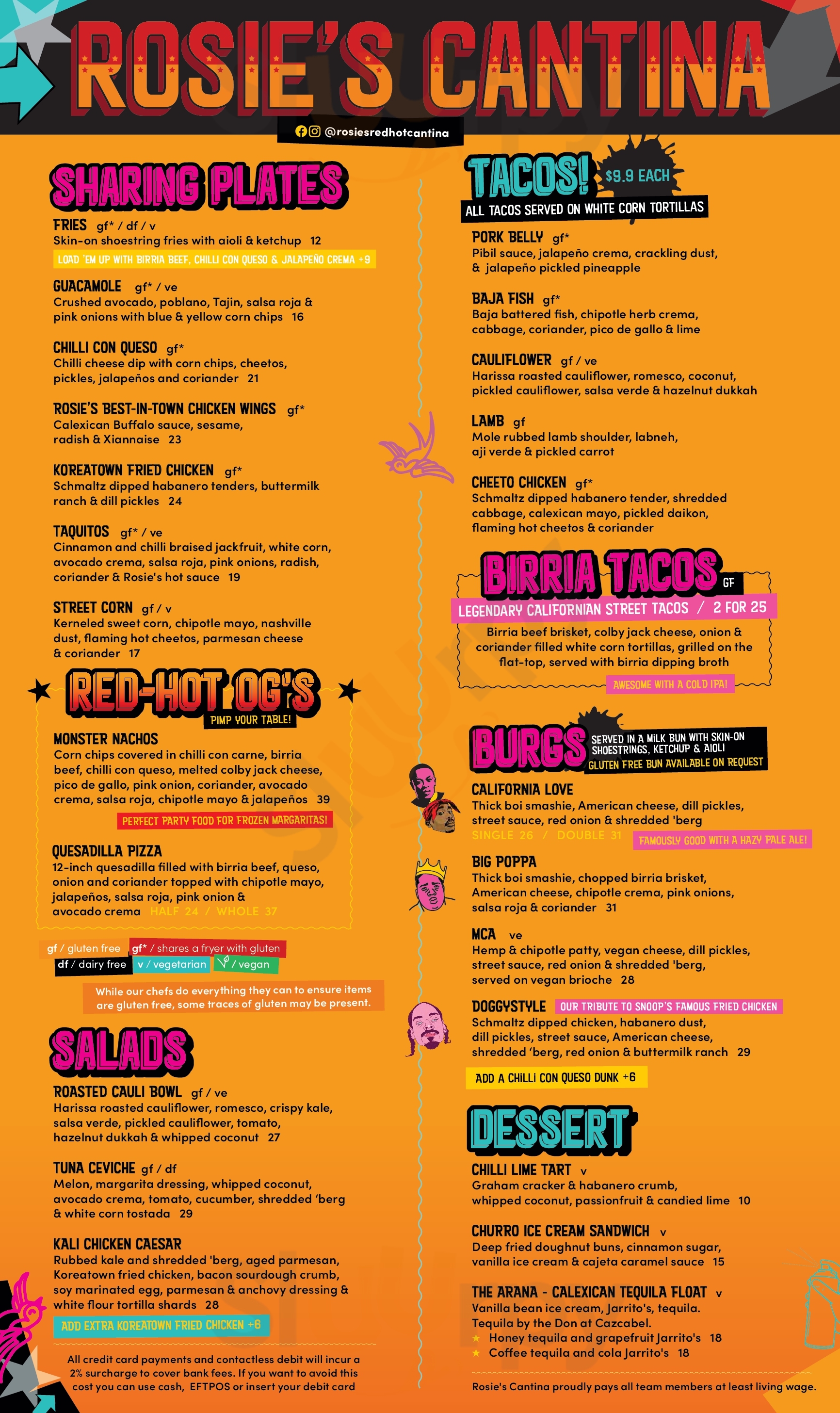 Rosie's Red-hot Cantina & Taco Joint Wellington Menu - 1