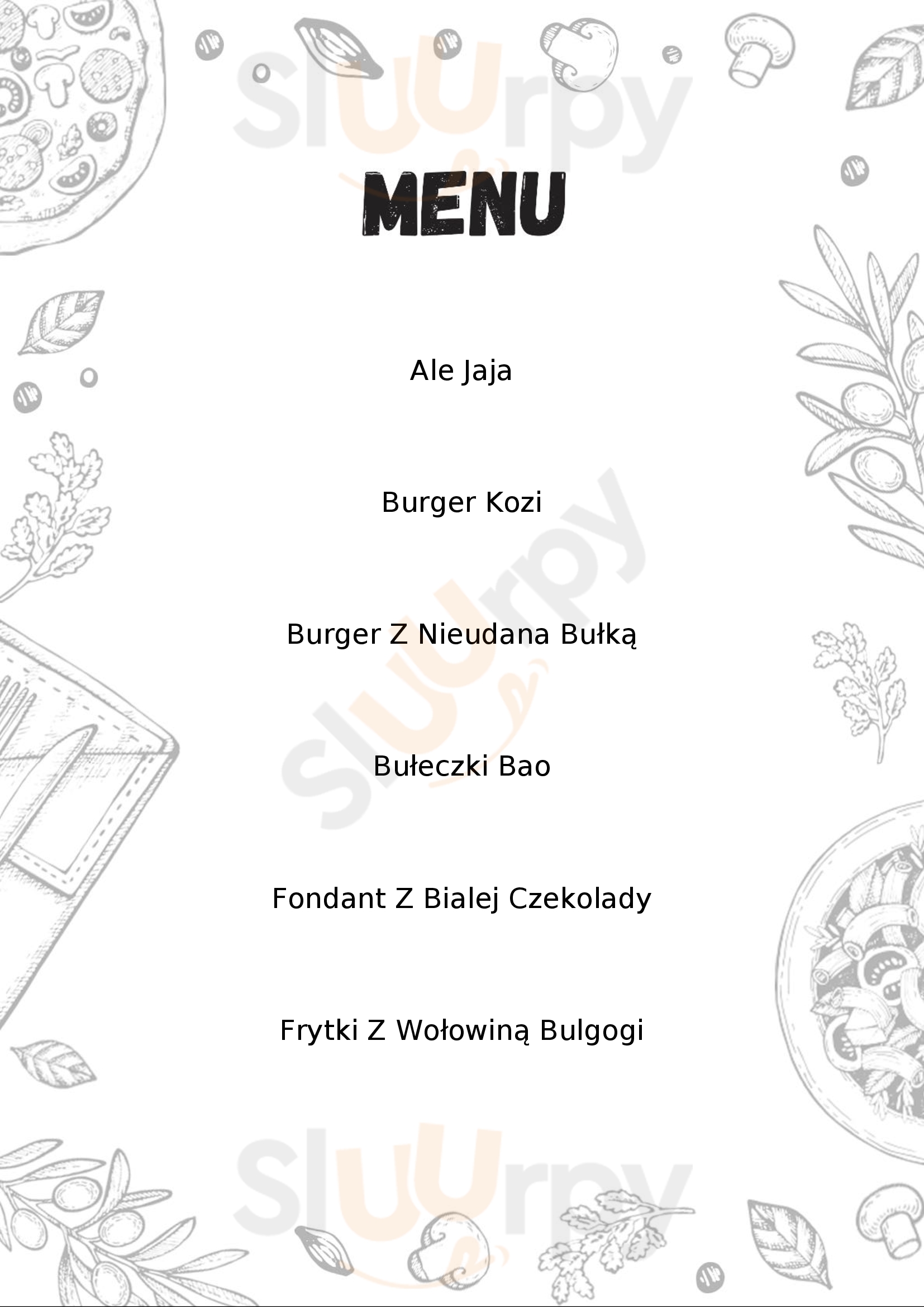 Dziki Byk 2.0 Nowy Targ Menu - 1