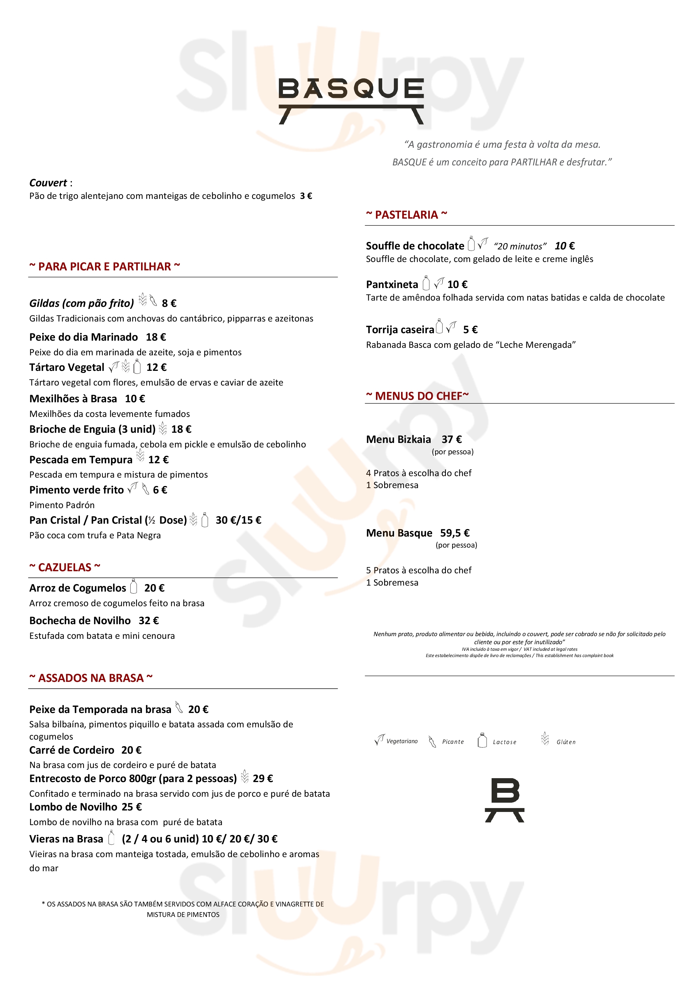 Basque Lisboa Menu - 1