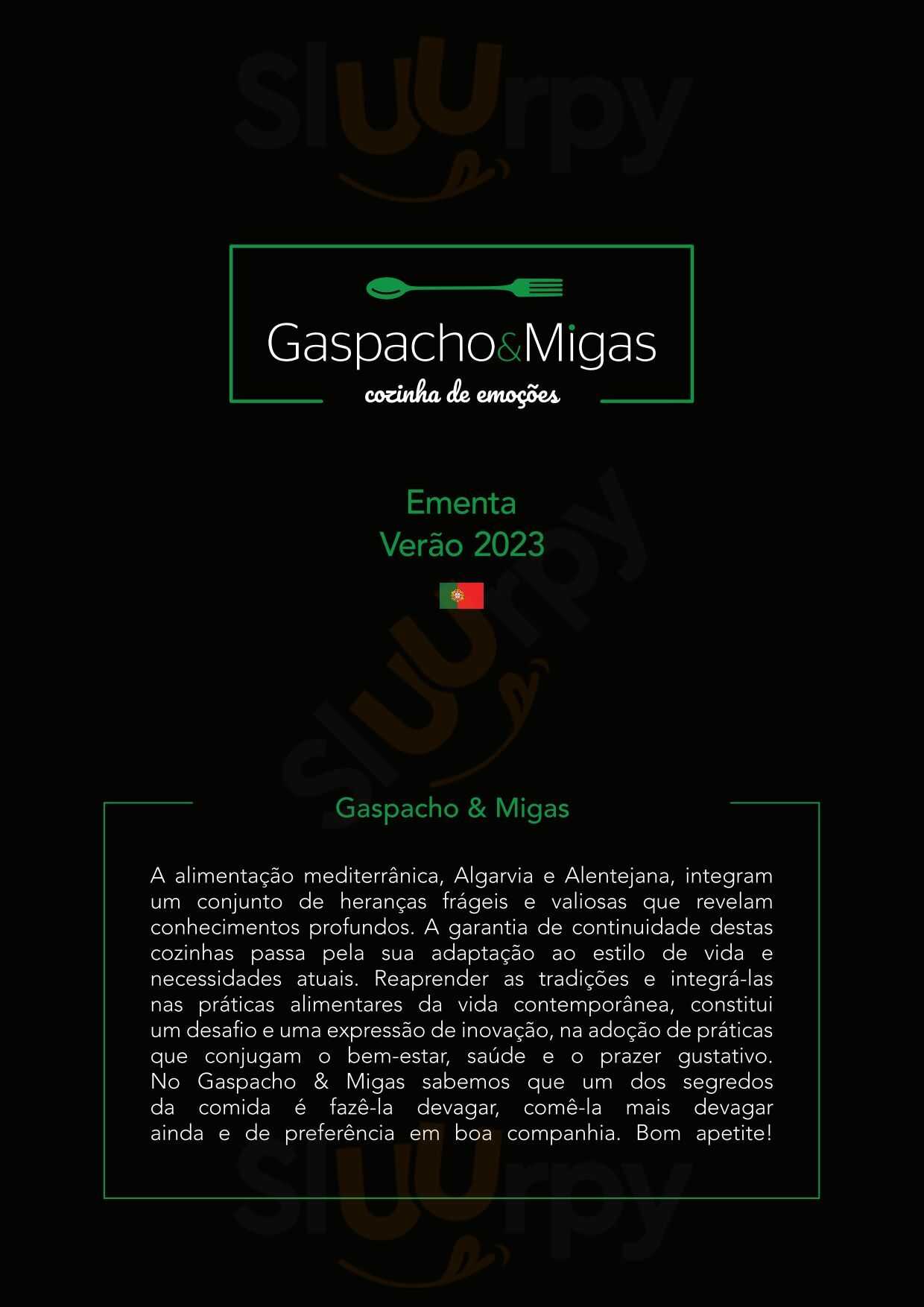 Gaspacho & Migas Lagoa Menu - 1