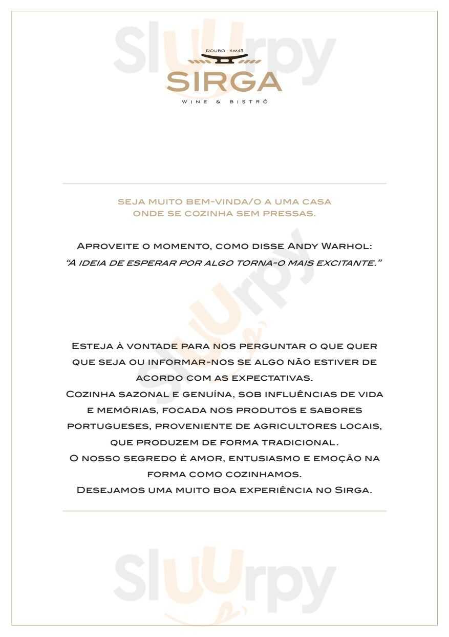 Sirga Wine Bistro Penafiel Menu - 1