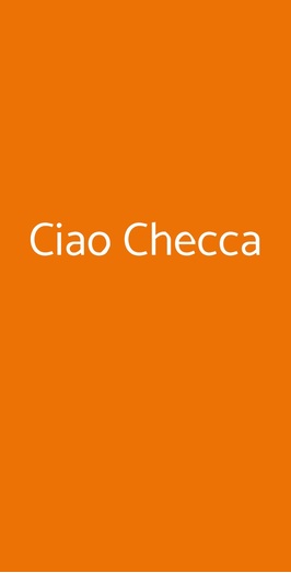 Ciao Checca, Roma