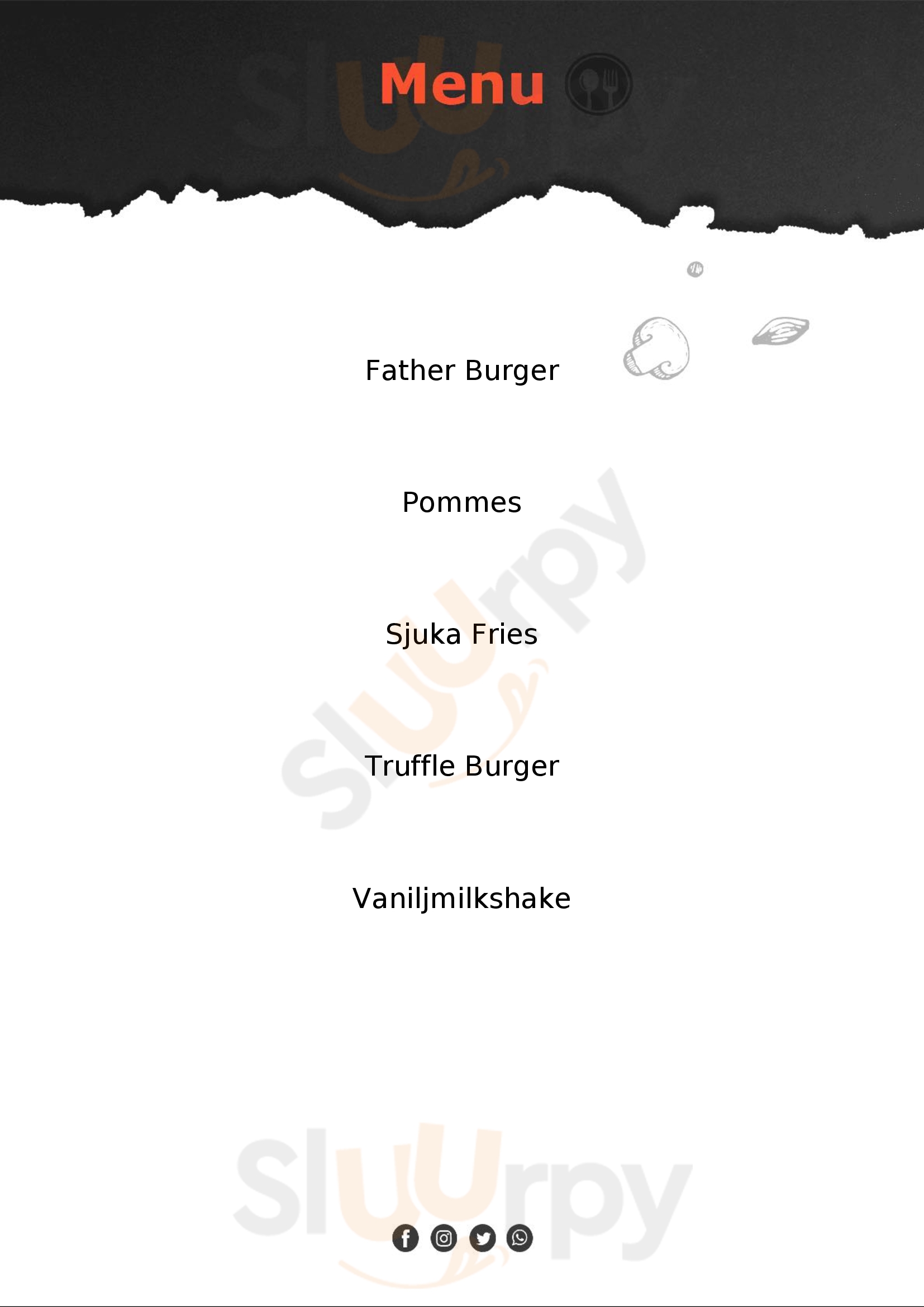 Father & Son's Burgers Nyköping Menu - 1