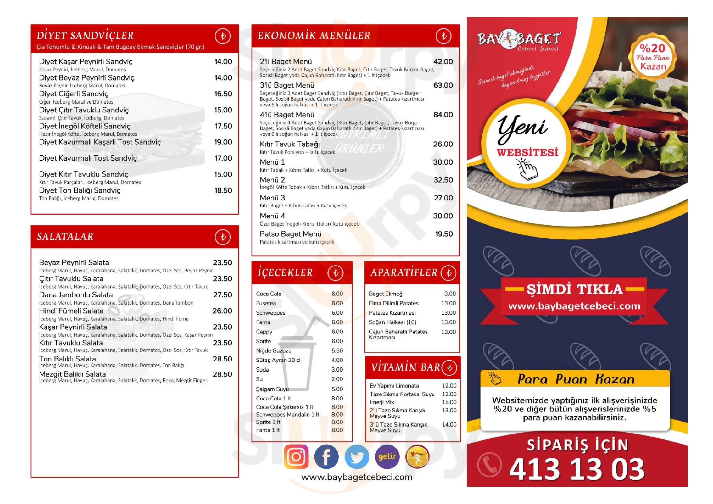 Bay Baget Cebeci Ankara Menu - 1