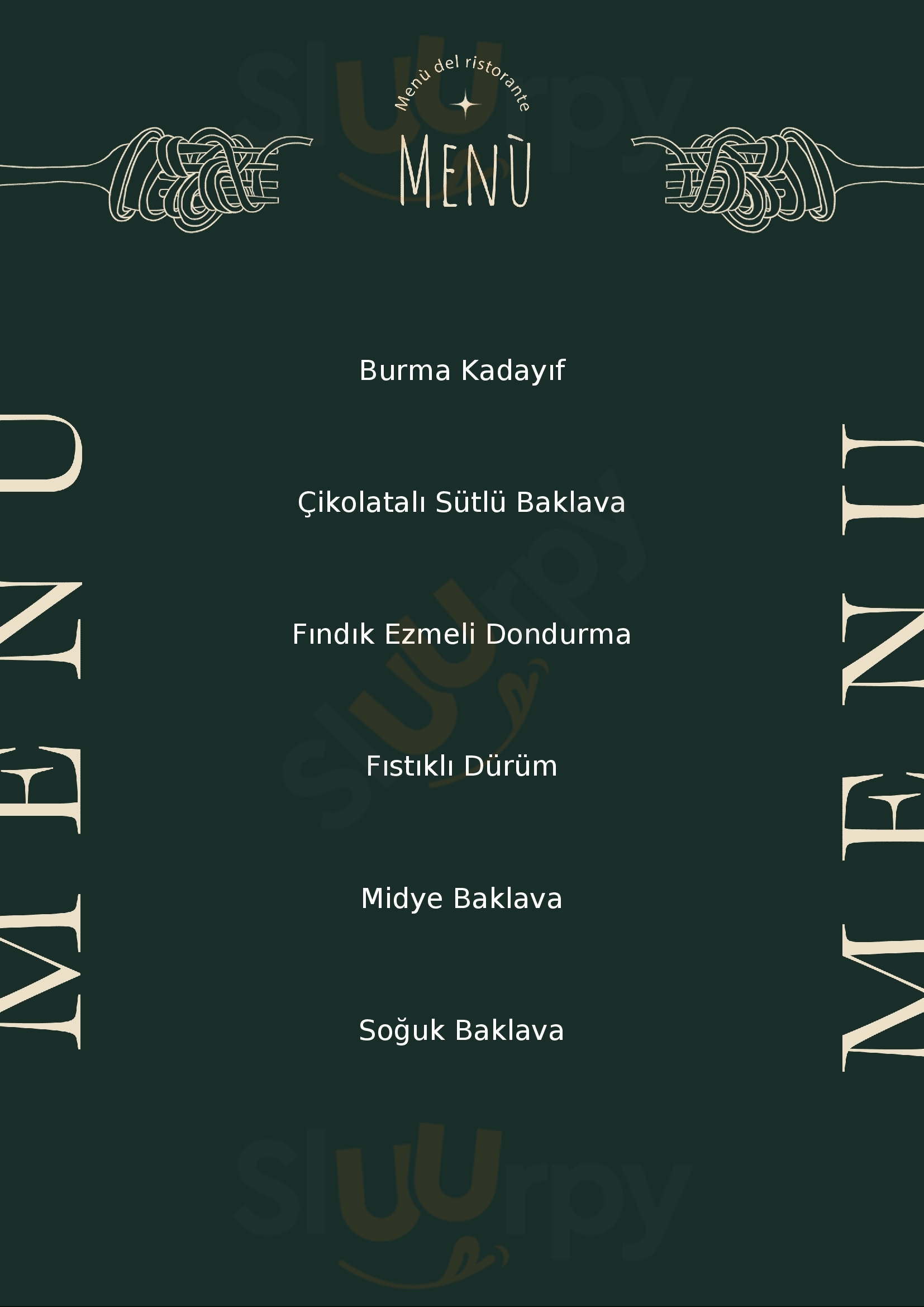 Yaşar Usta Burma Kadayıf & Baklava İstanbul Menu - 1