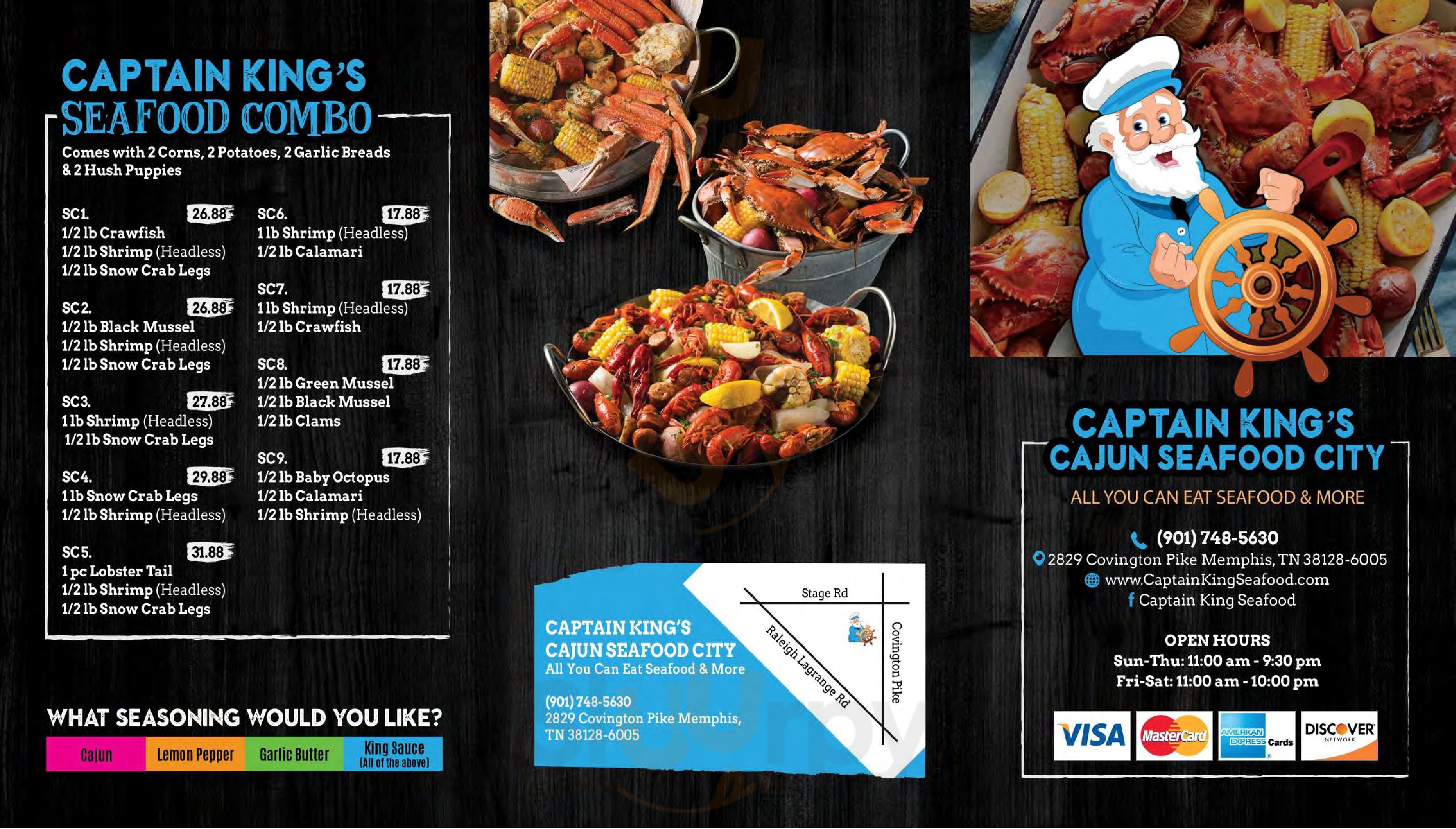 Captain King's Seafood City Memphis Menu - 1