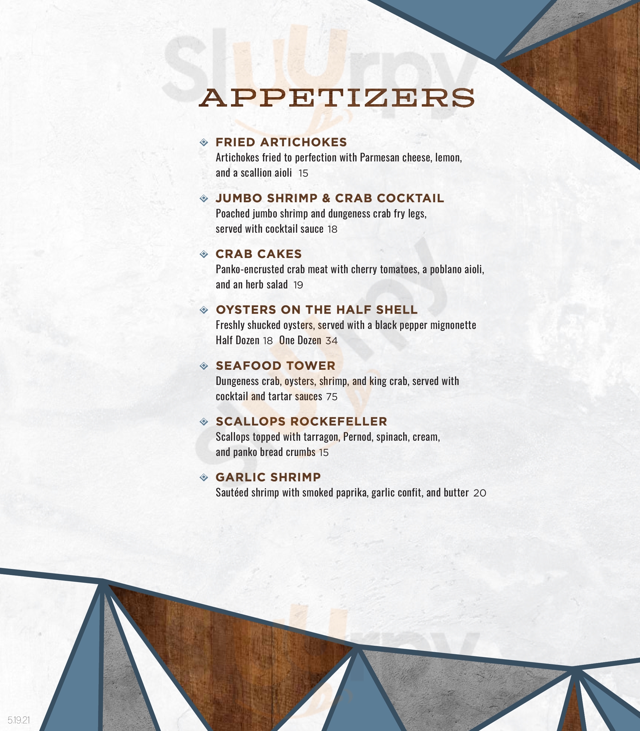 Main Menu - Whiskey Prime Steakhouse