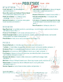 Poole'side Pies menu