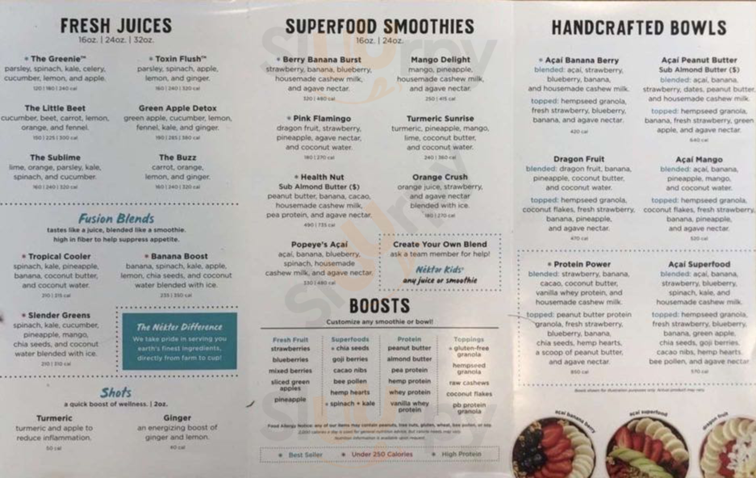 Nekter Juice Bar Temecula Menu - 1