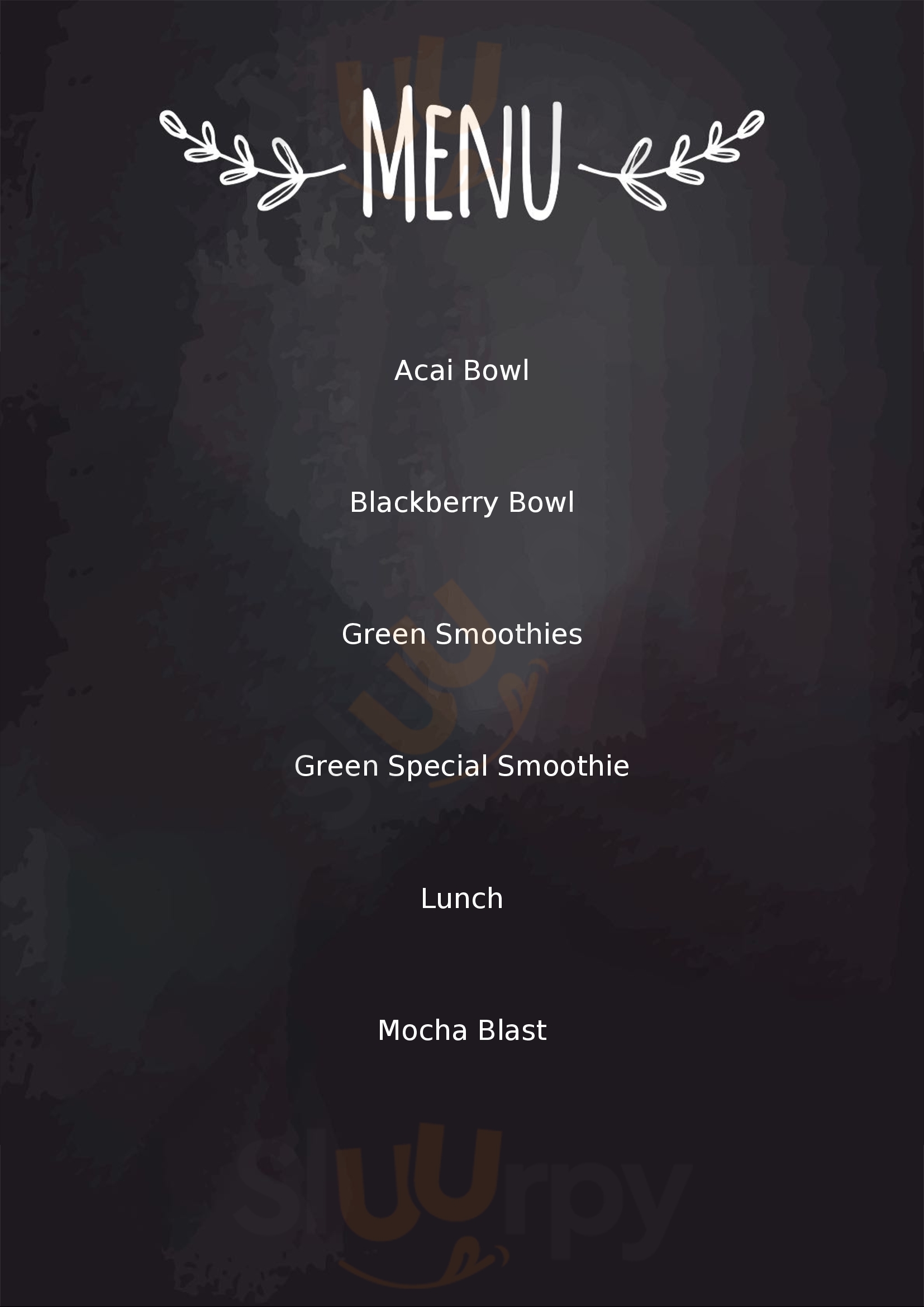 Menu Fuudies - Project Juice
