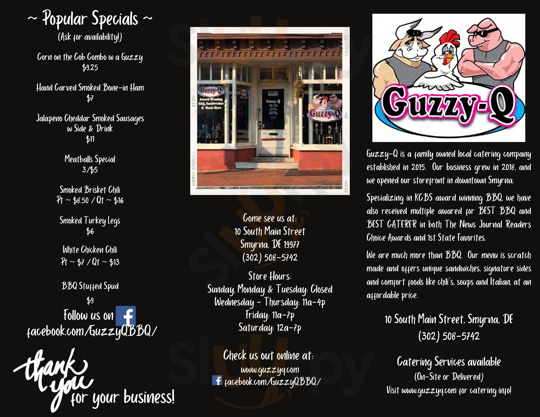 Guzzy-q Competition Bbq And Catering Smyrna Menu - 1