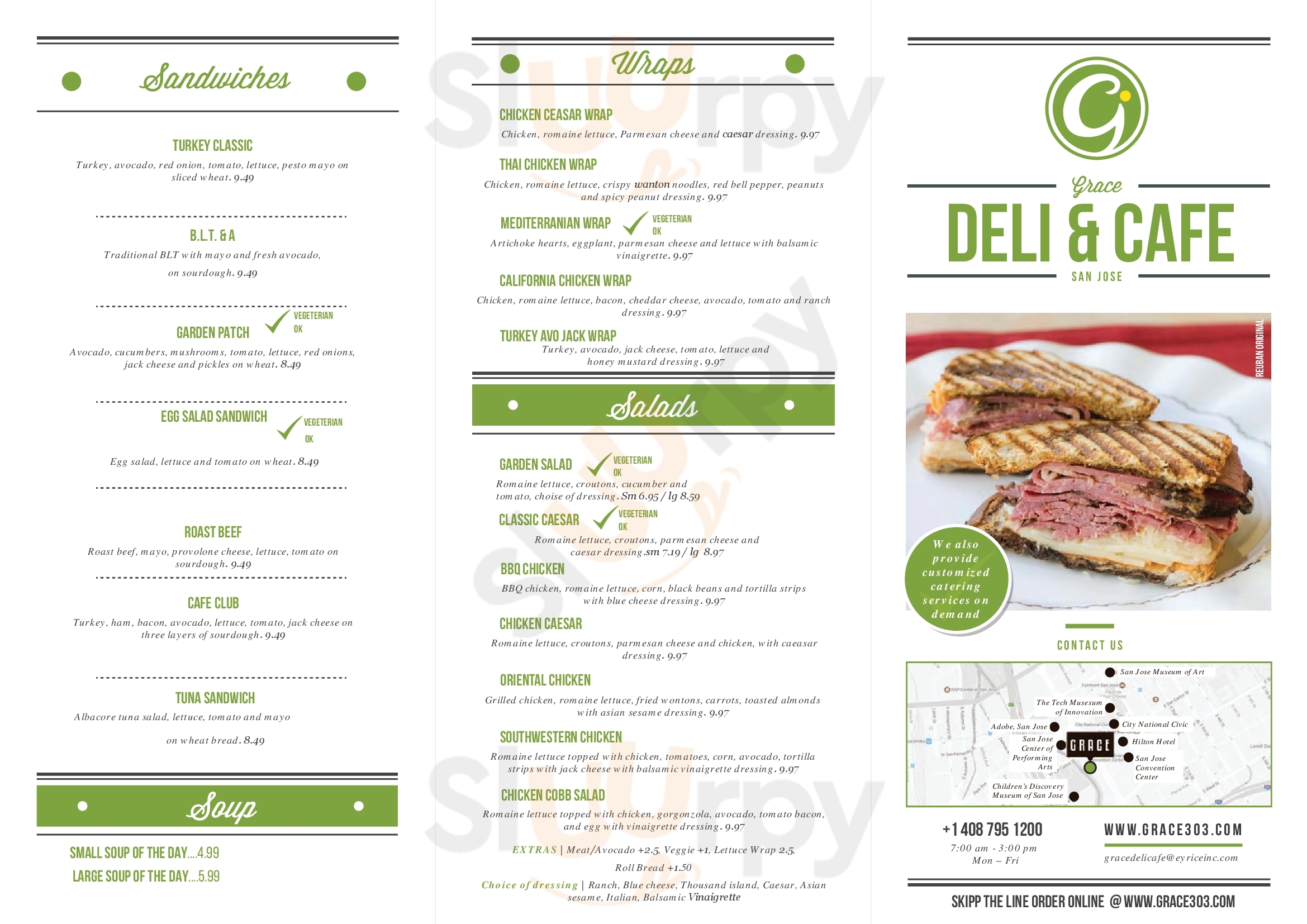 Main Menu - Grace Deli & Cafe