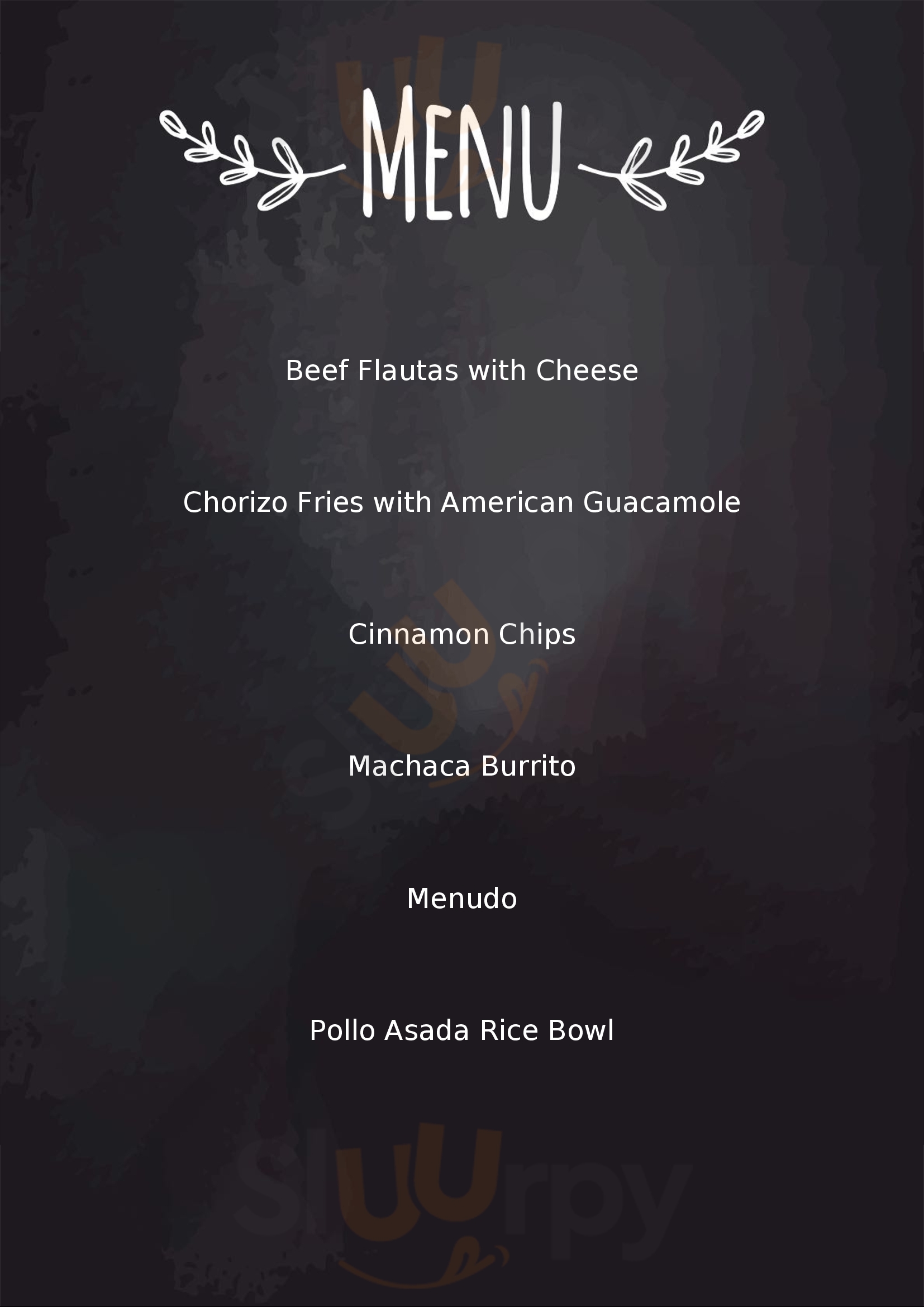 Menu Fuudies - Cotijas Taco Shop