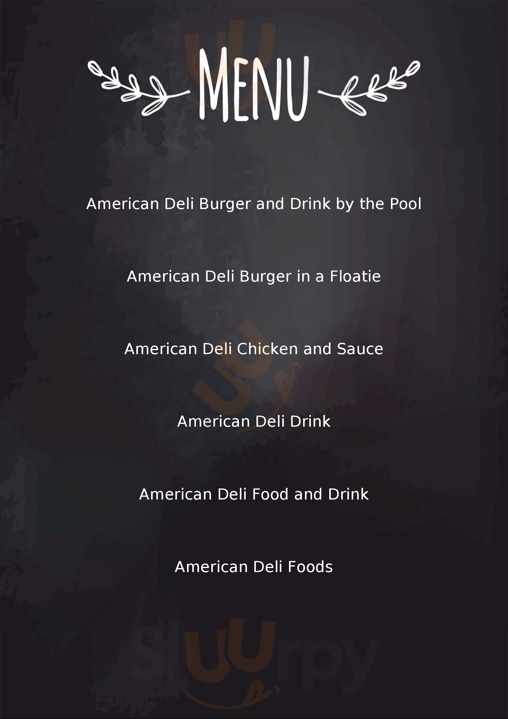 Menu Fuudies - American Deli