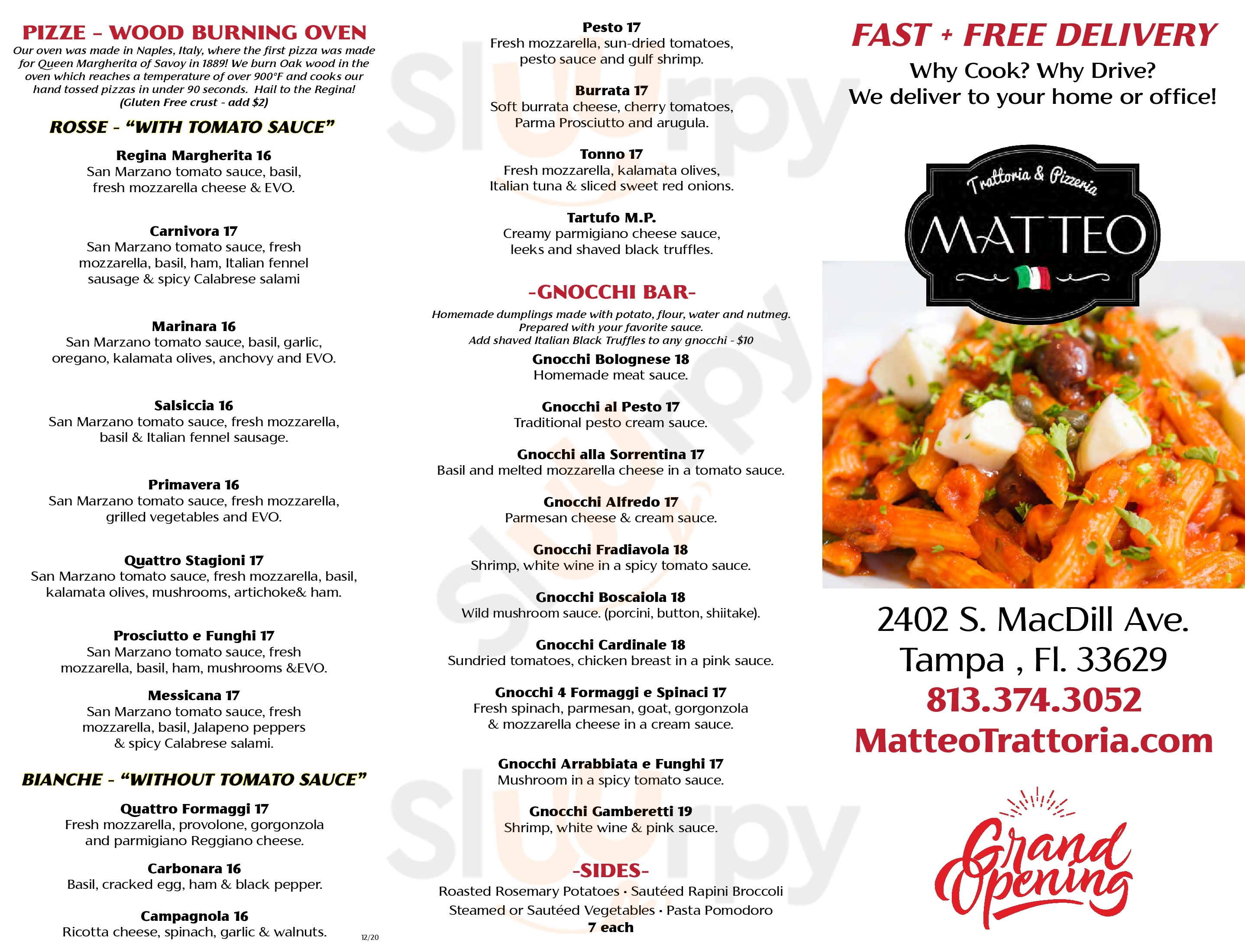 Matteo Trattoria & Pizzeria Tampa Menu - 1