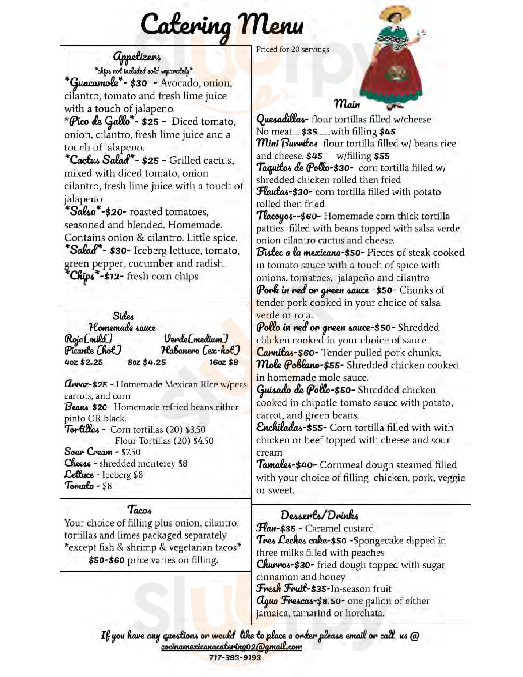 Main Menu - Cocina Mexicana