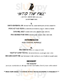 The Magpie menu
