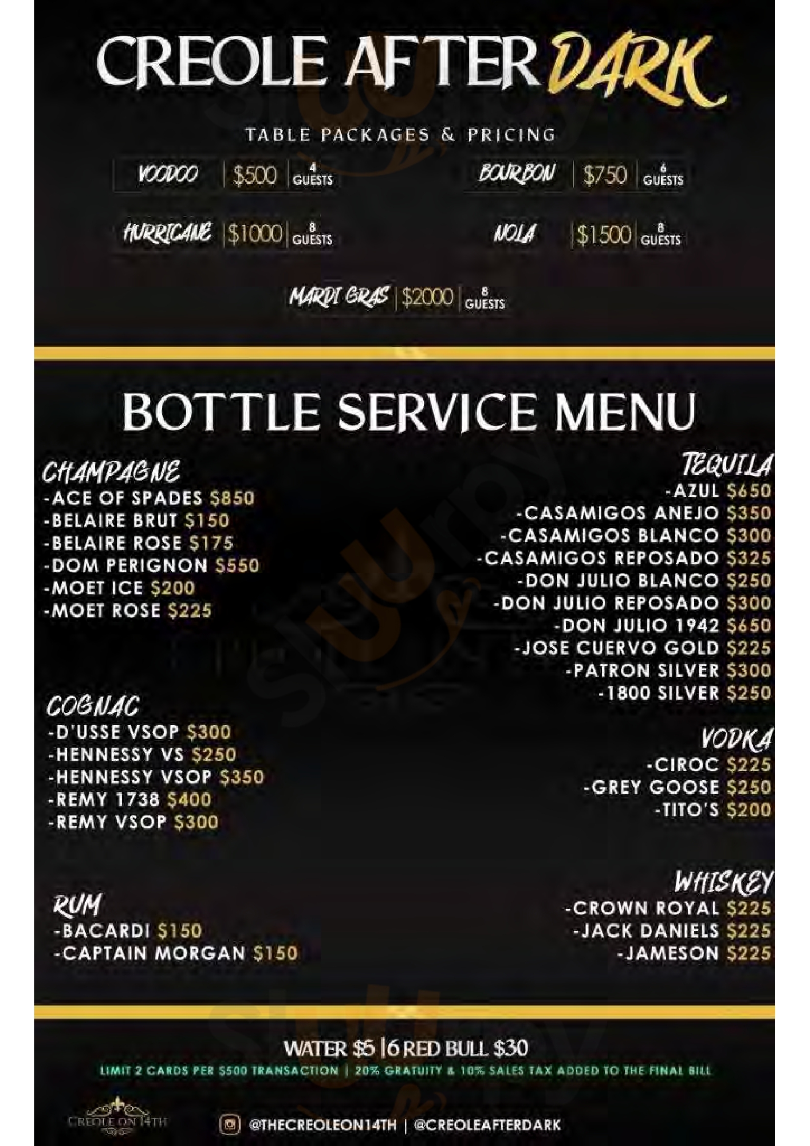 Main Menu - Creole On 14th