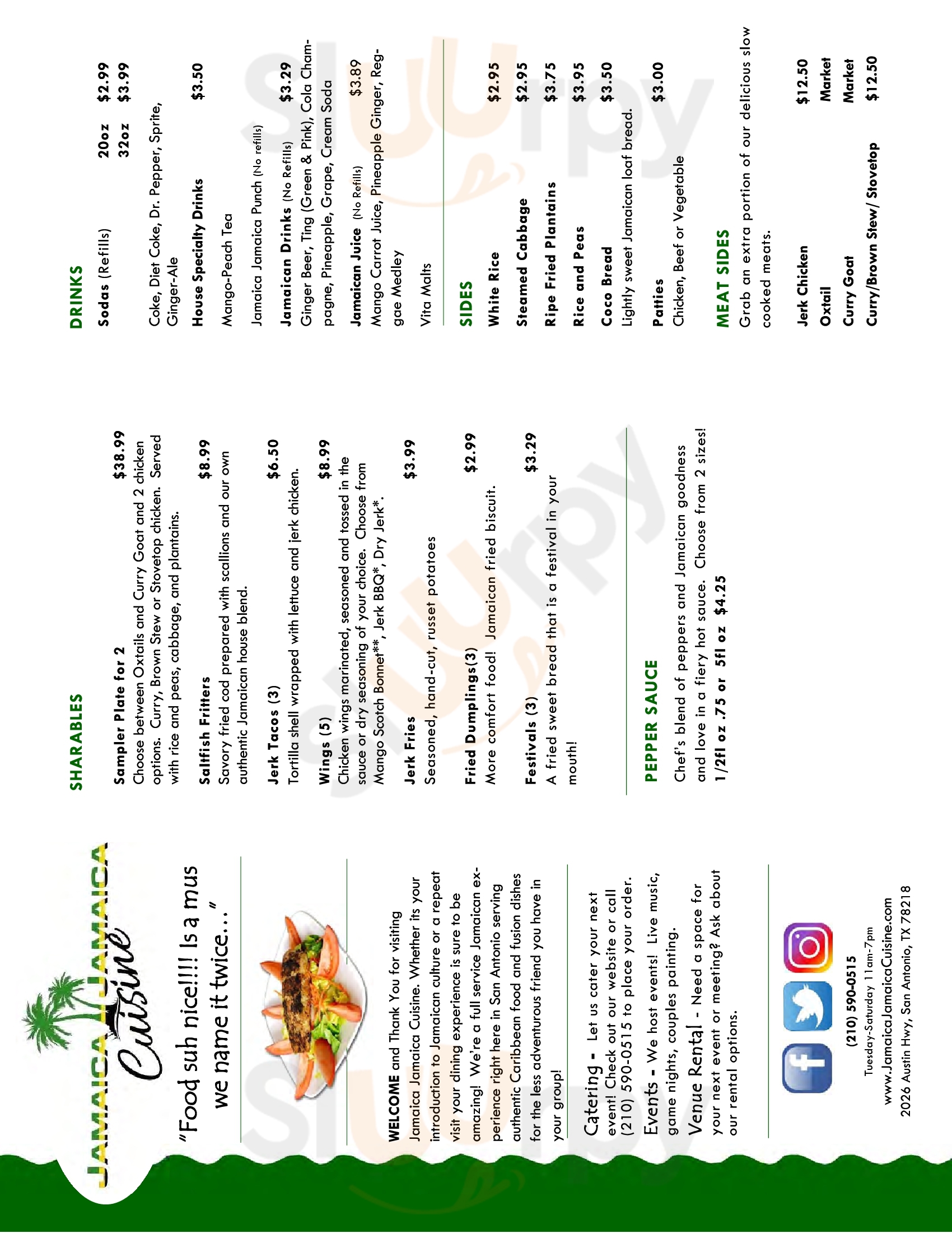 Main Menu - Jamaica Jamaica Cuisine