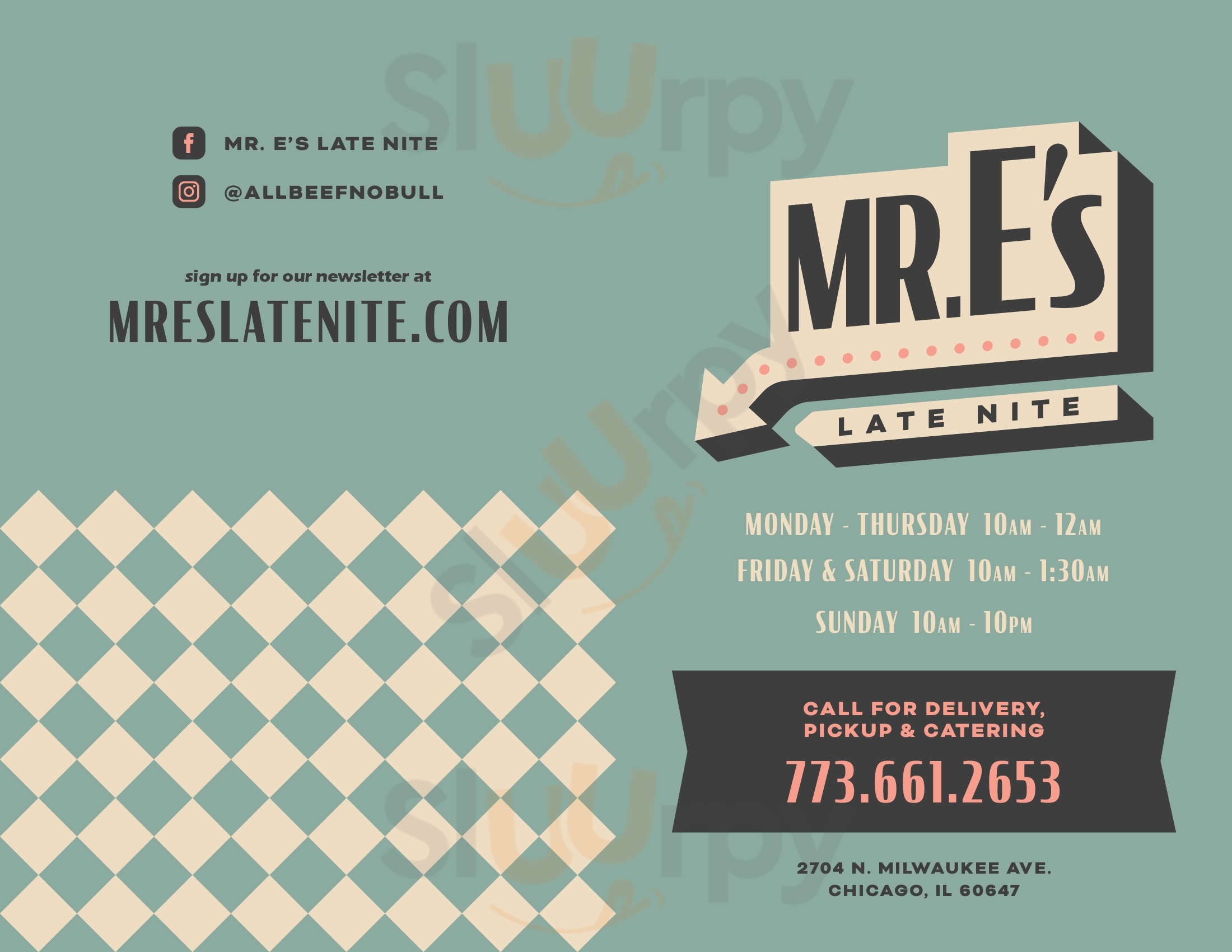Main Menu - Mr. E's
