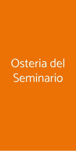 Osteria Del Seminario, Nepi