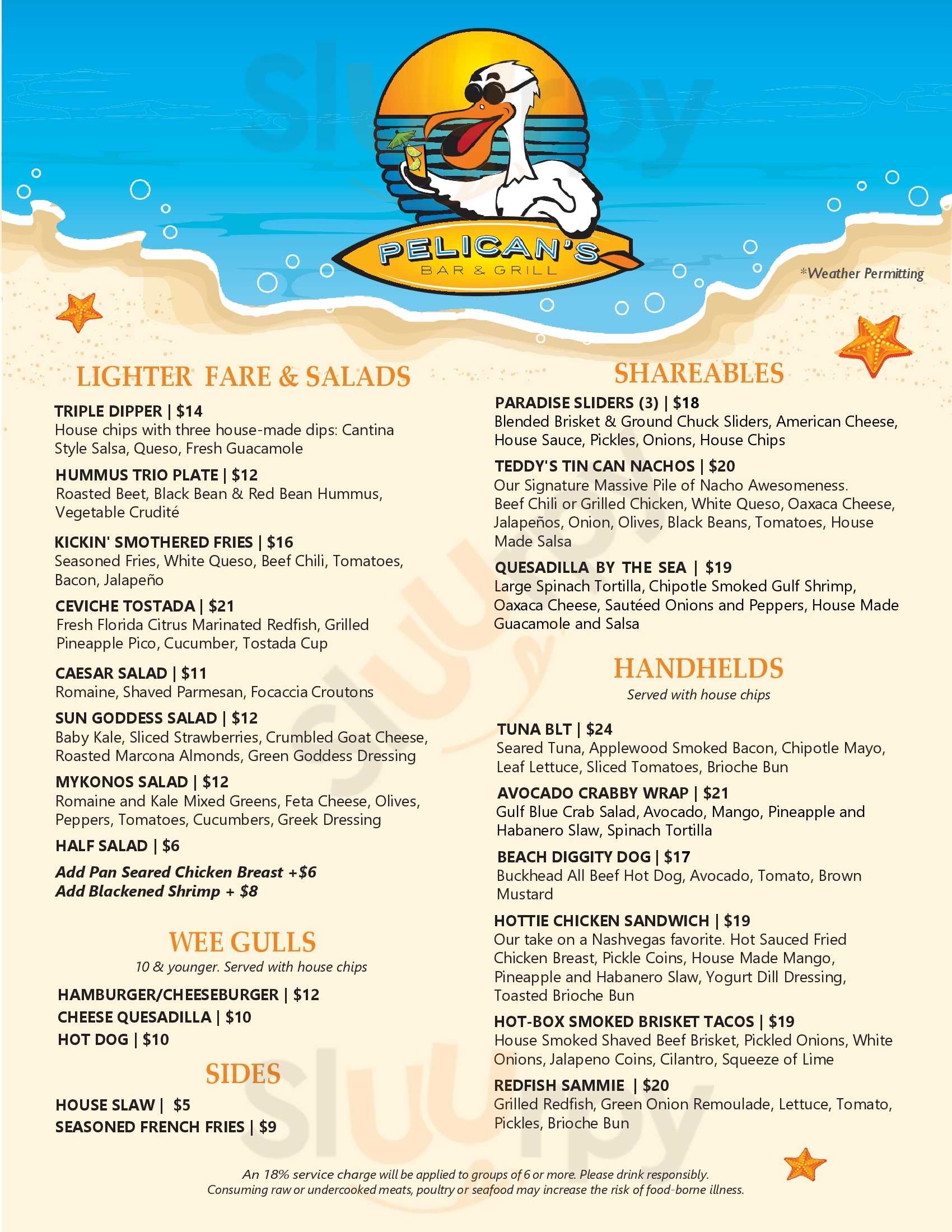 Pelicans Bar And Grill Panama City Beach Menu - 1