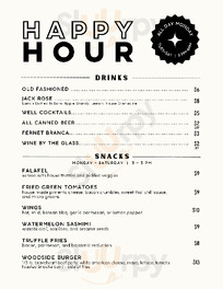 Woodside Bistro menu