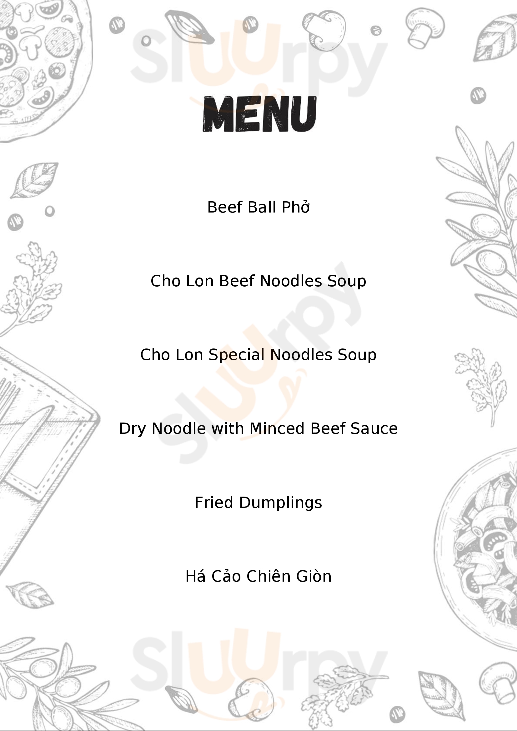 Mì Bò Chợ Lớn Nha Trang Menu - 1