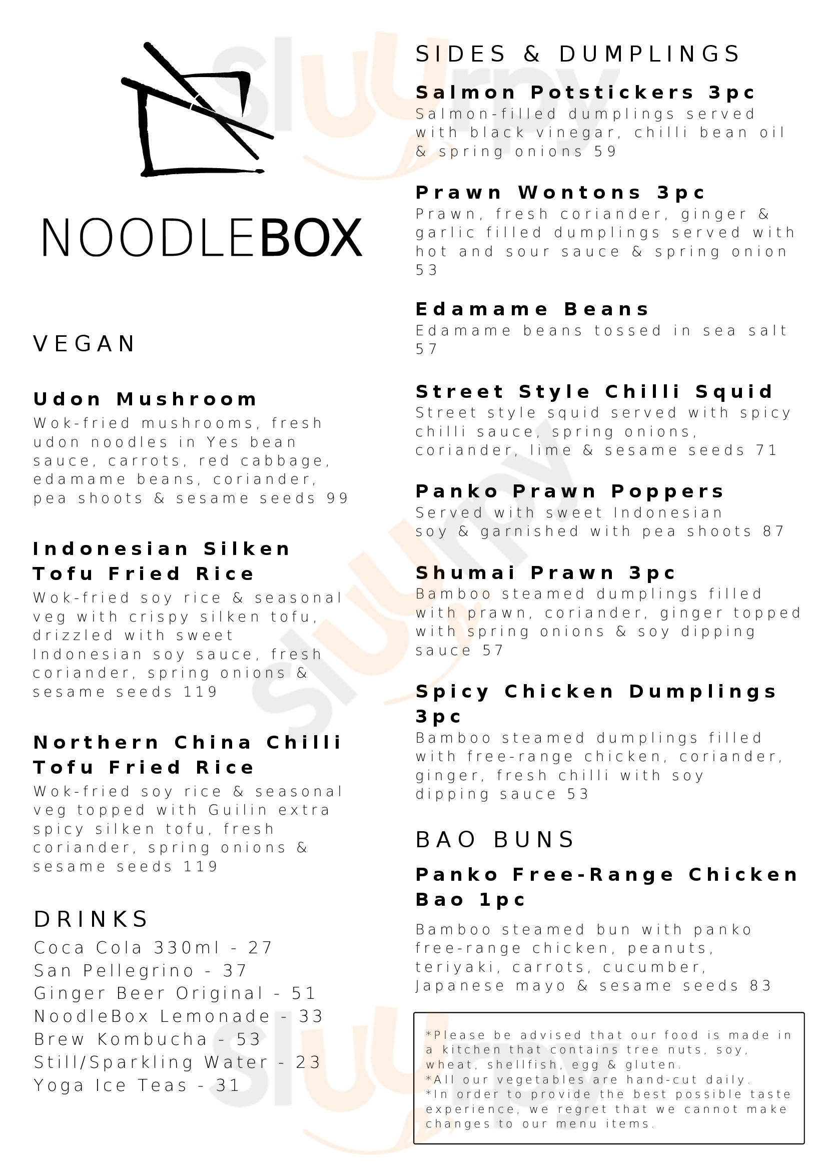 Noodle Box Newlands Menu - 1