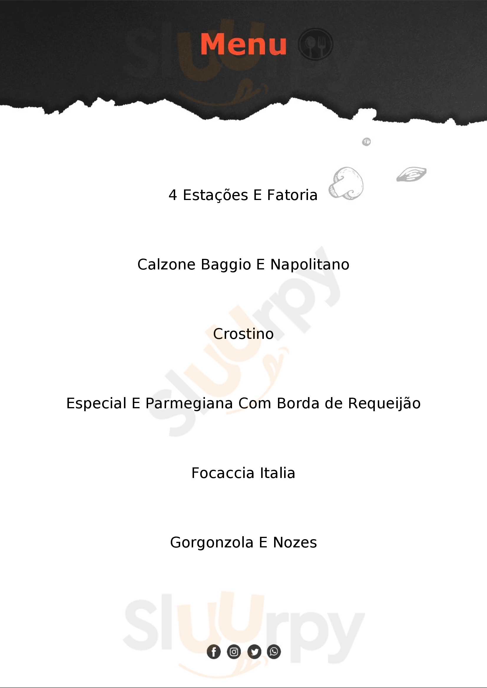 Baggio Pizzeria & Focacceria Joinville Menu - 1