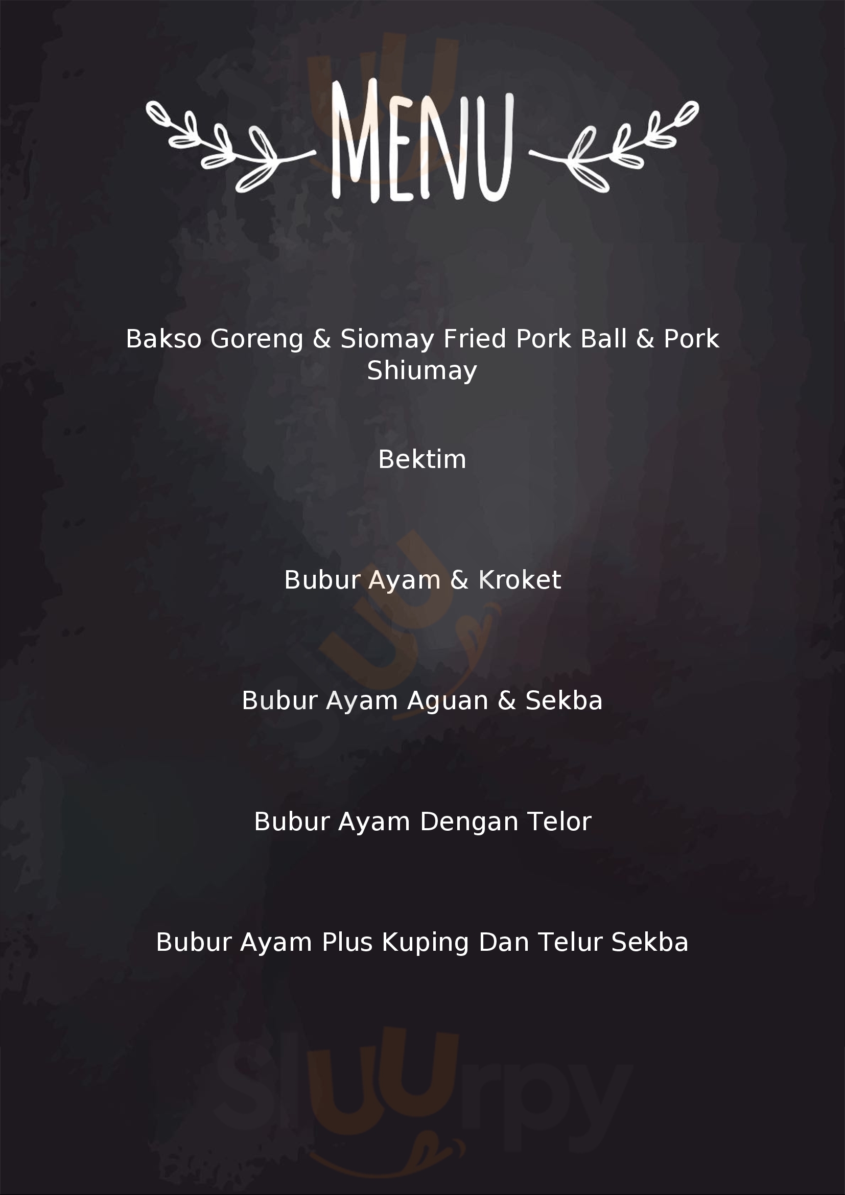 Bubur Ayam A Guan Jakarta Menu - 1