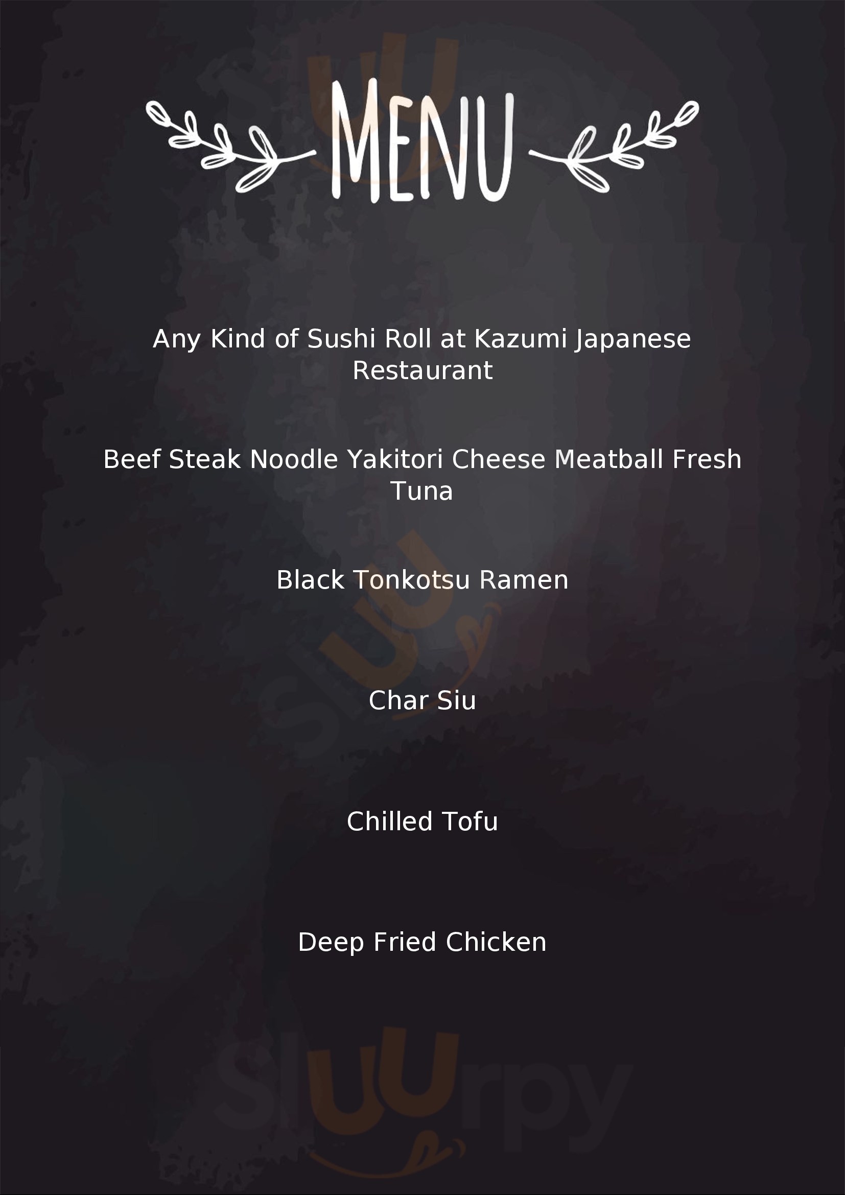 Ramen Dining Kazumi Ubud Menu - 1