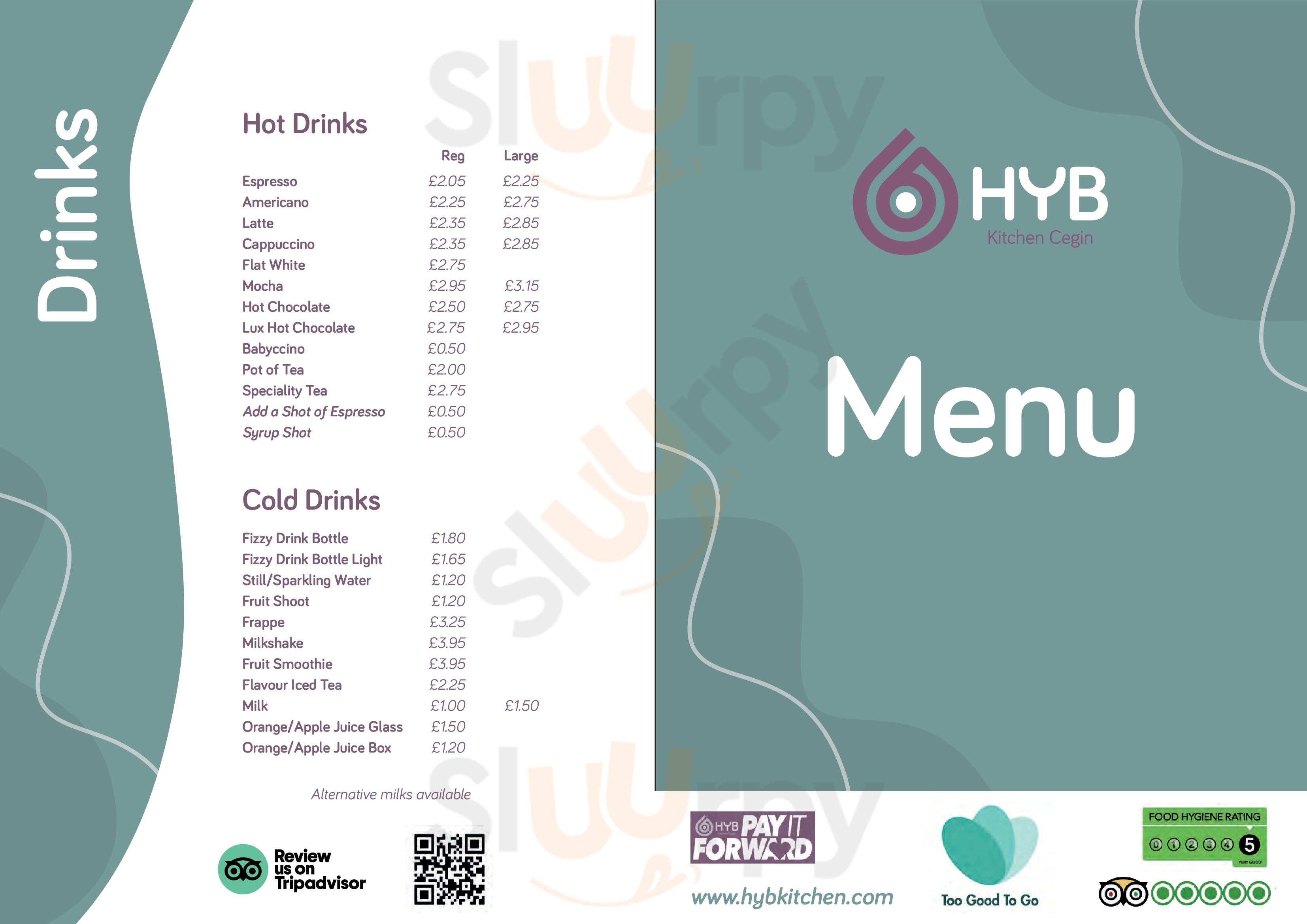 Hyb Restaurant And Coffee Shop Aberdare Menu - 1