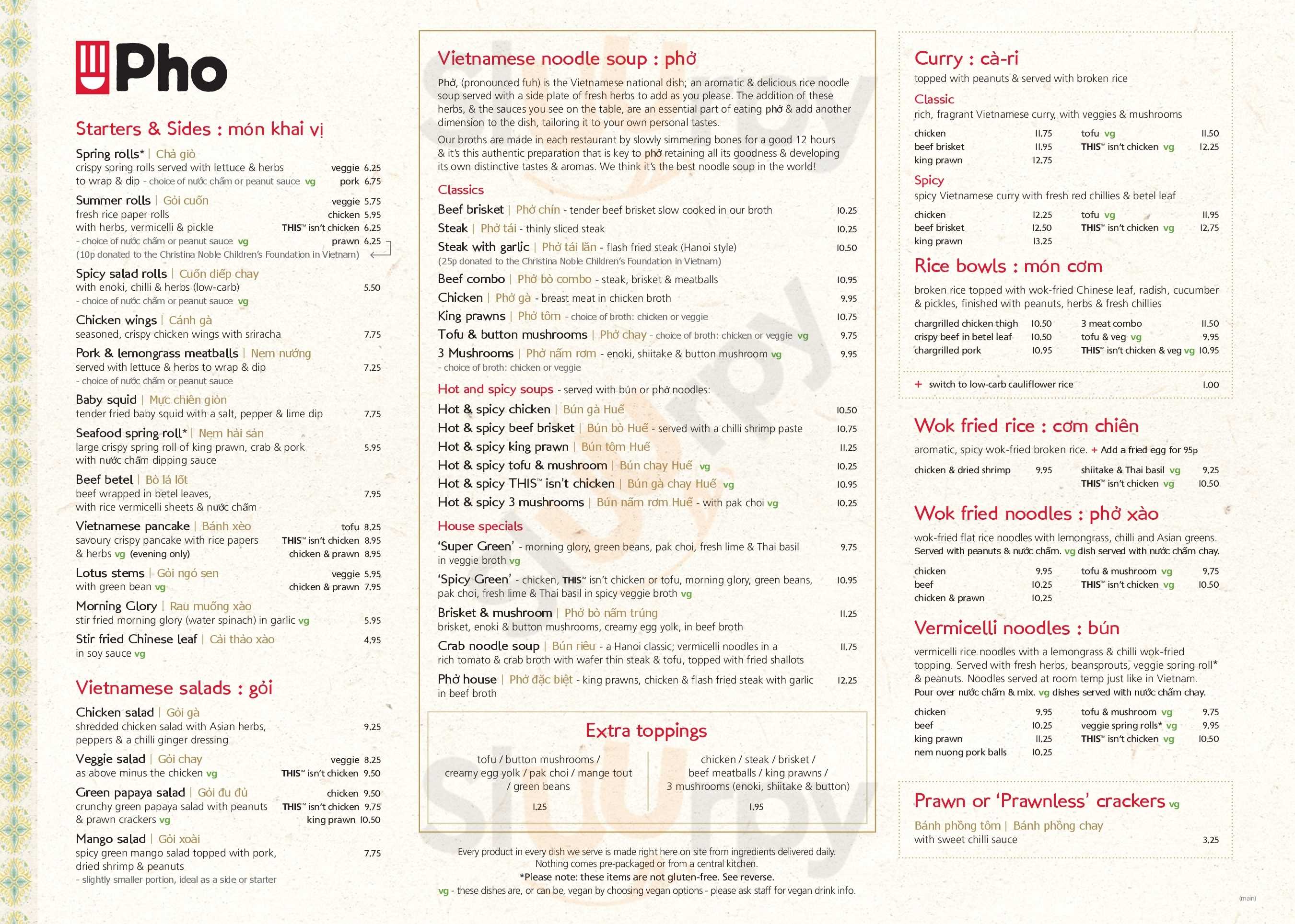 Pho Edinburgh Menu - 1