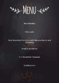 Chaiiwala menu