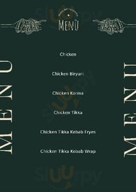 Indian Cuisine menu
