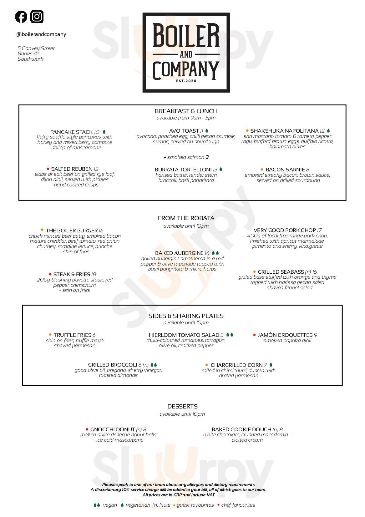 Main Menu - Boiler And Company