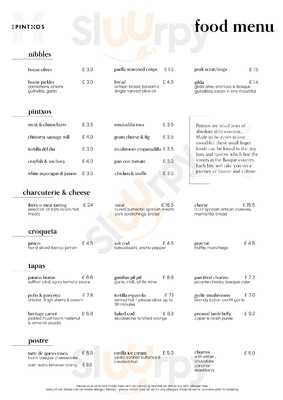 Menu Bar Pintxos