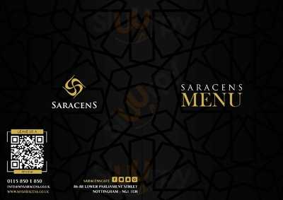 Saracens Cafe menu