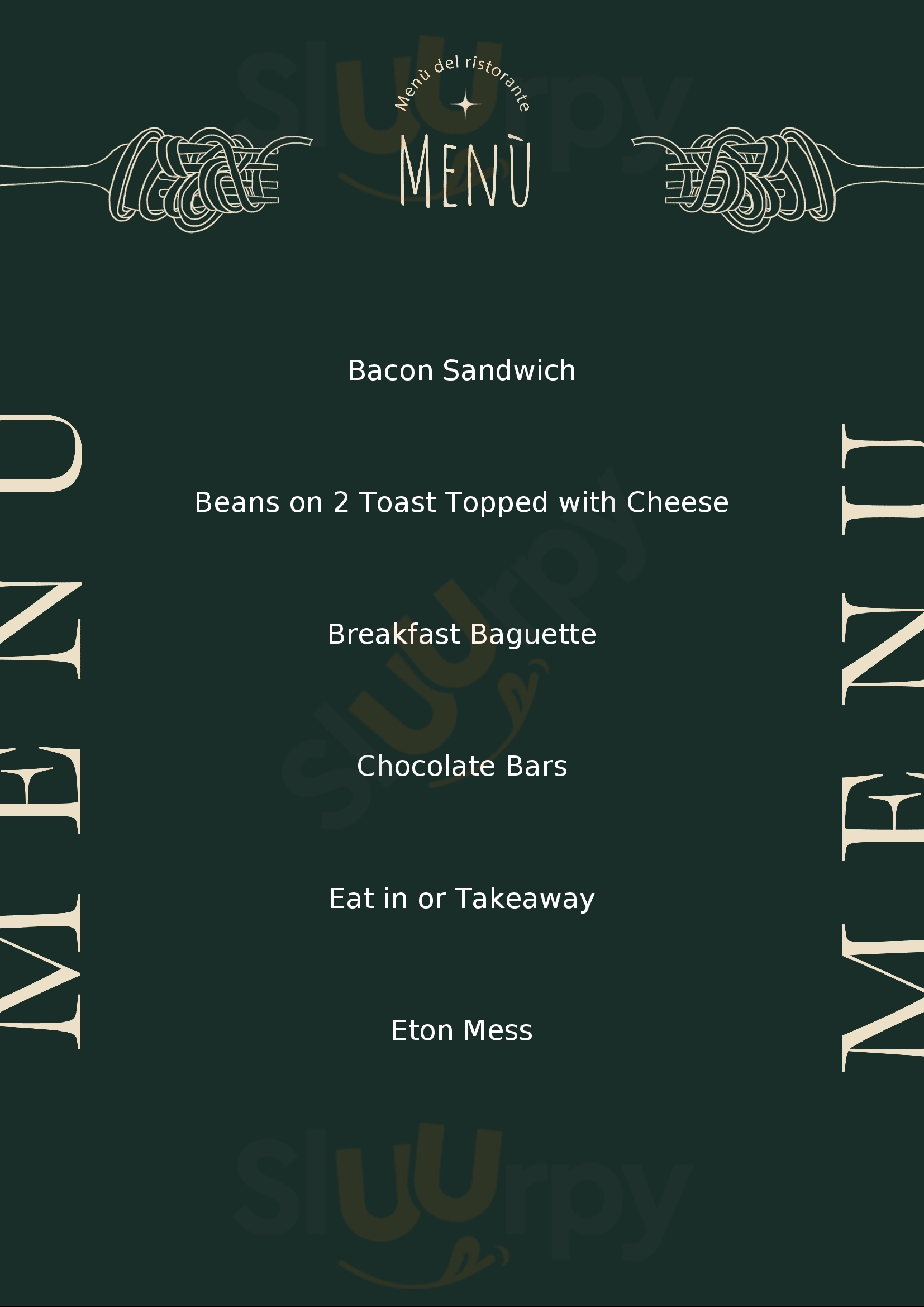 Tom's Cafe Dunstable Menu - 1