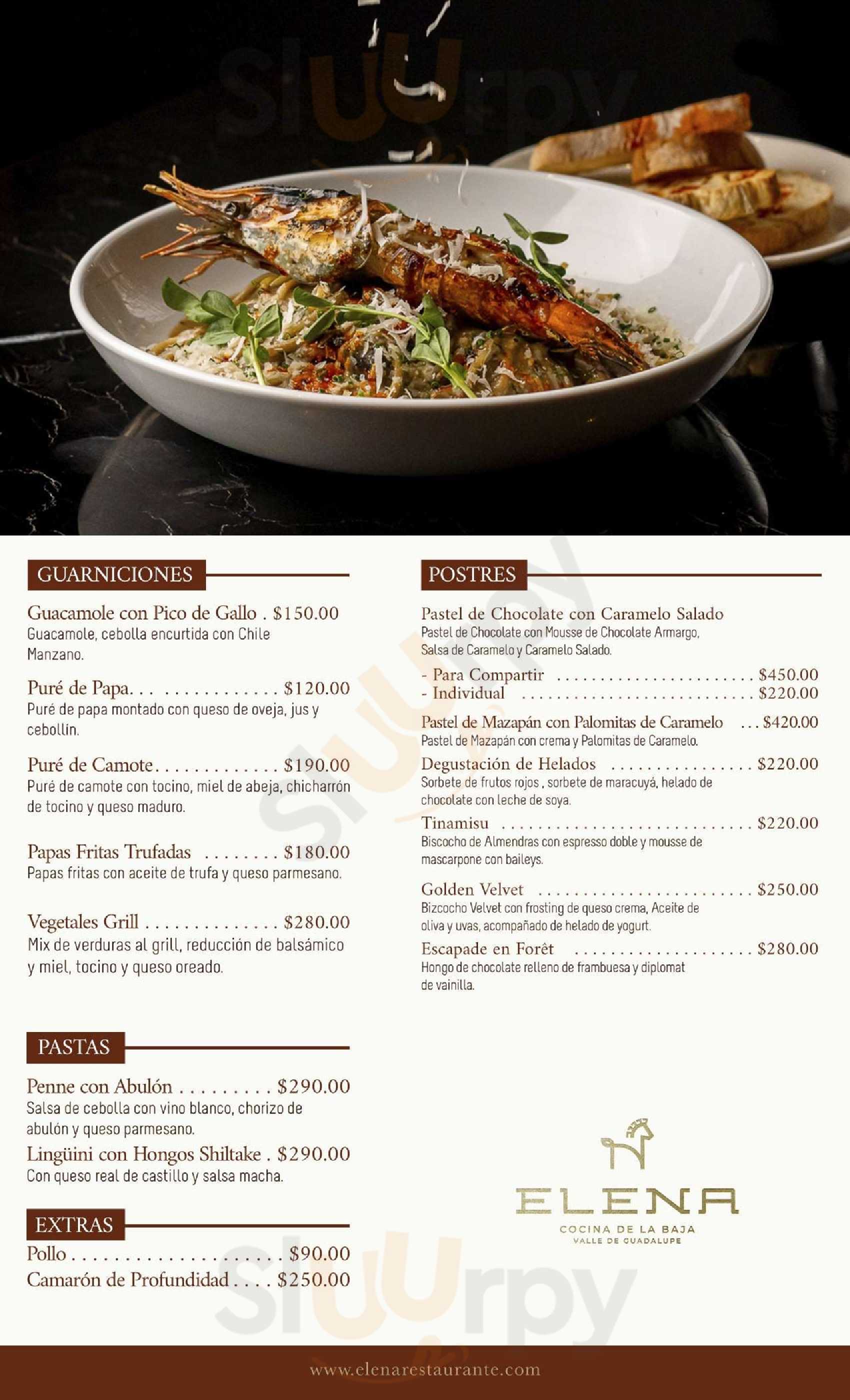 Elena Restaurante menù, Ensenada Main Menu Sluurpy