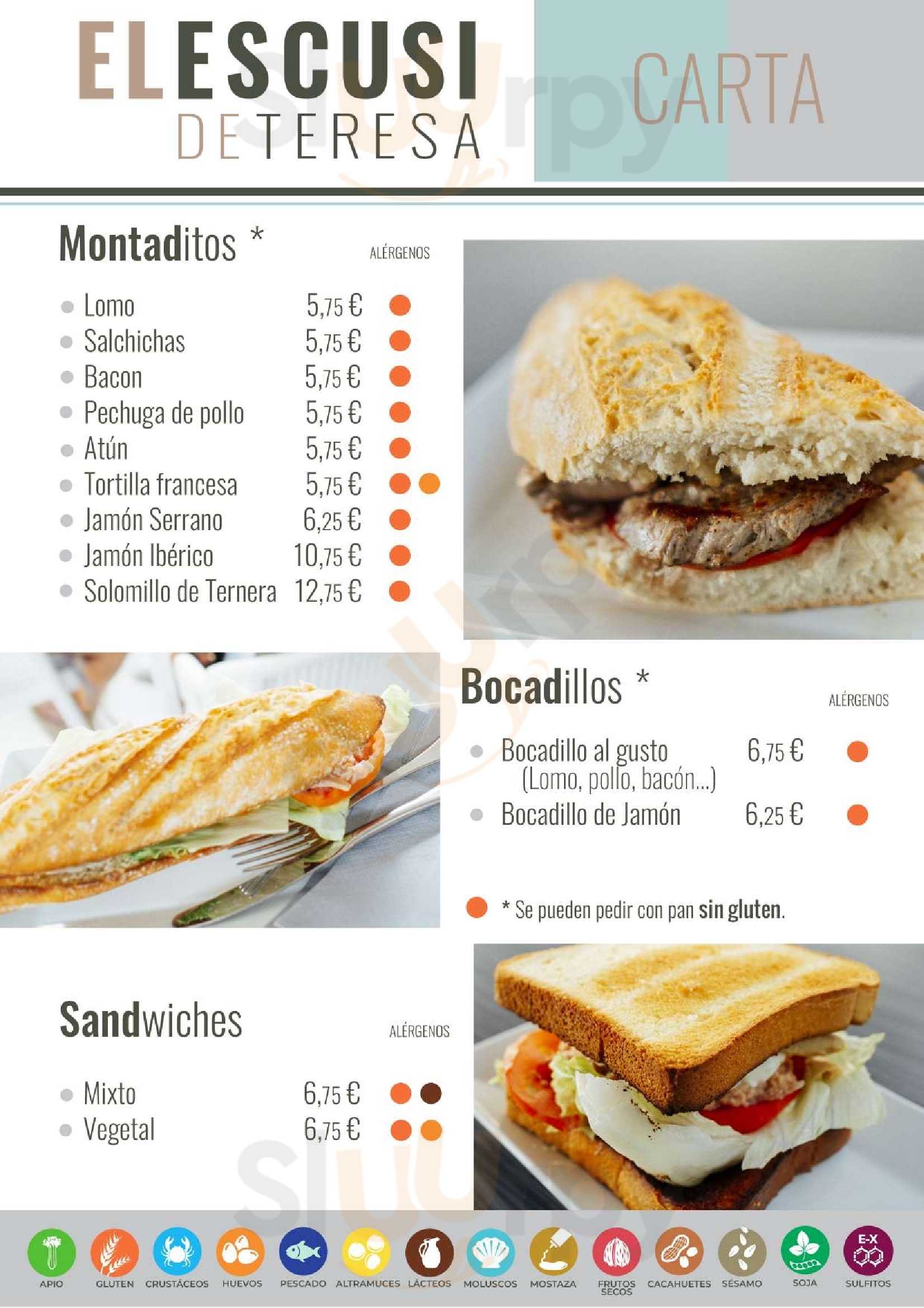 El Escusi De Teresa Benidorm Menu - 1