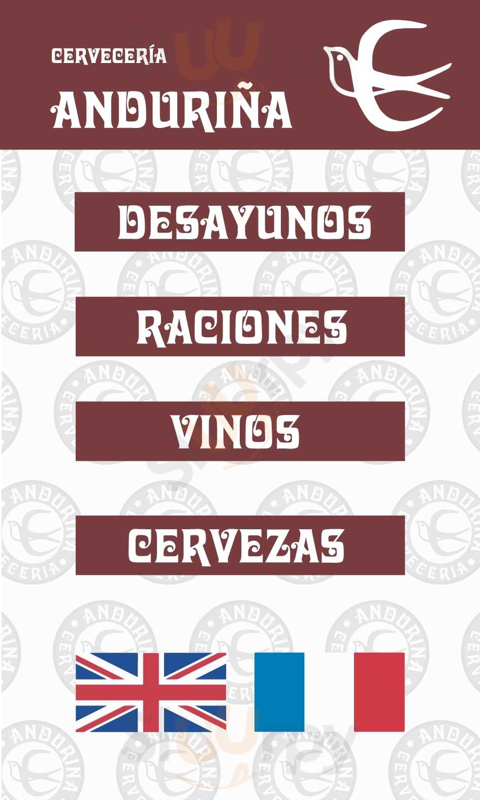 Bar Cervecería Anduriña Benavente Menu - 1