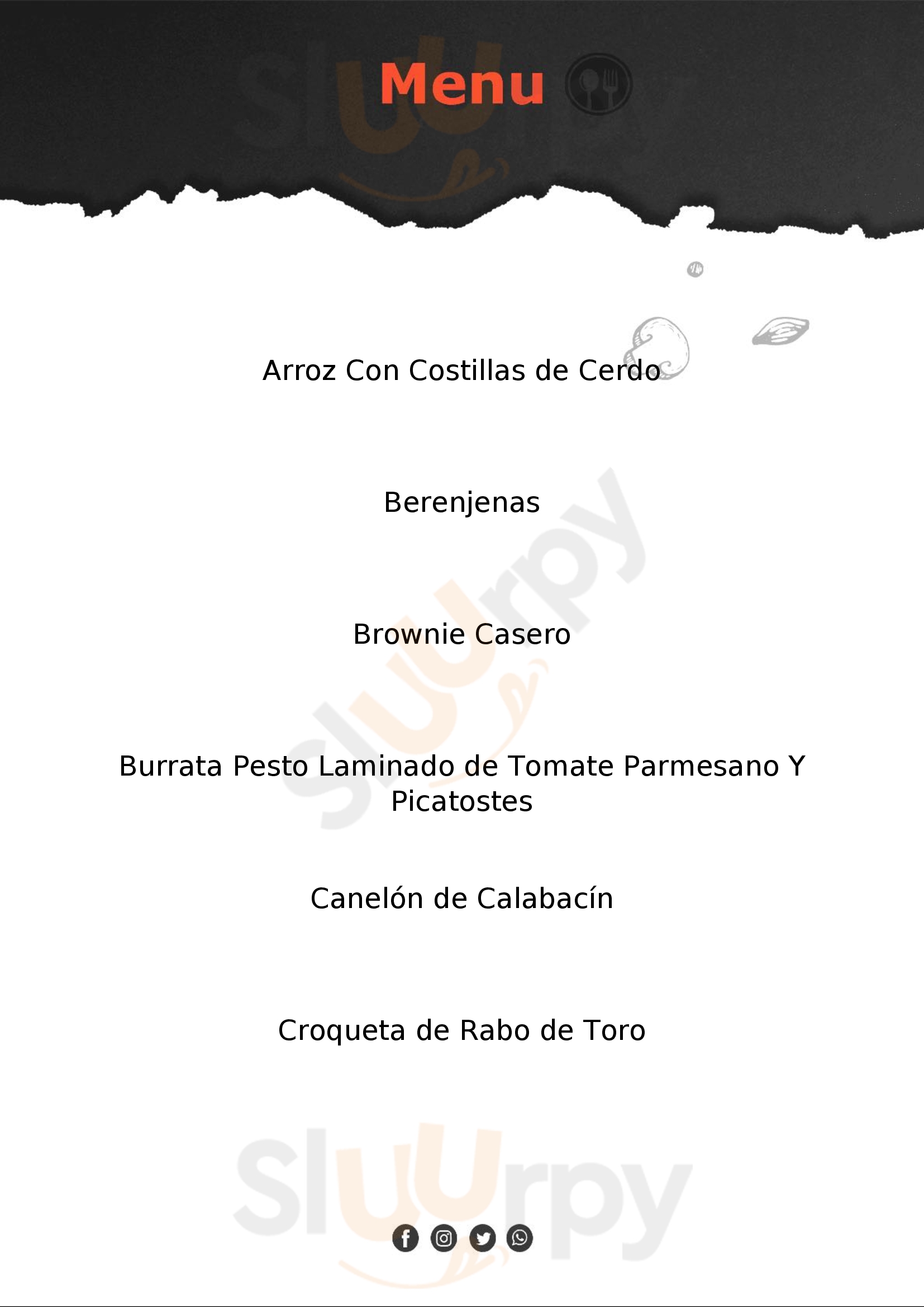 Tierra De Fuego Chiclana de la Frontera Menu - 1