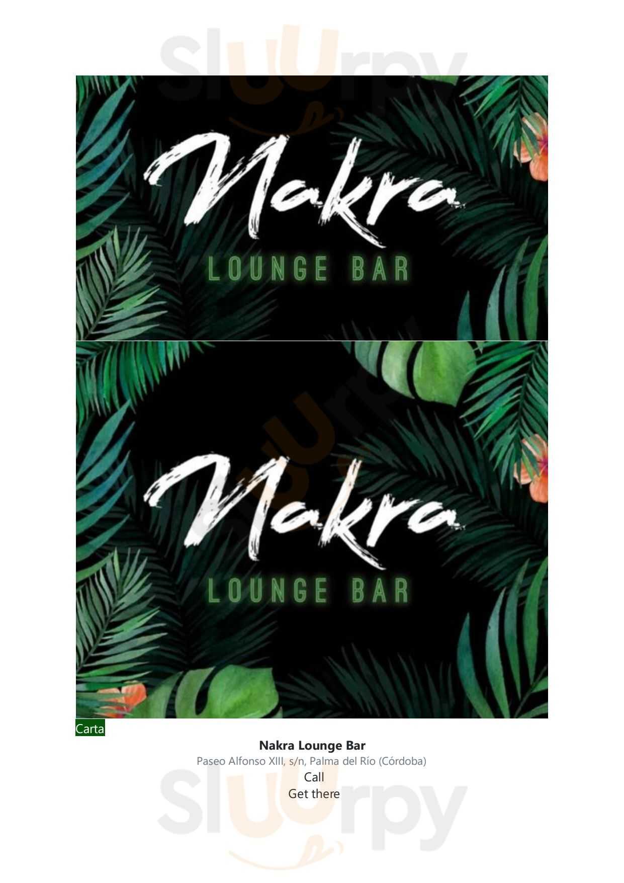 Nakra Lounge Bar Palma Del Rio Menu - 1