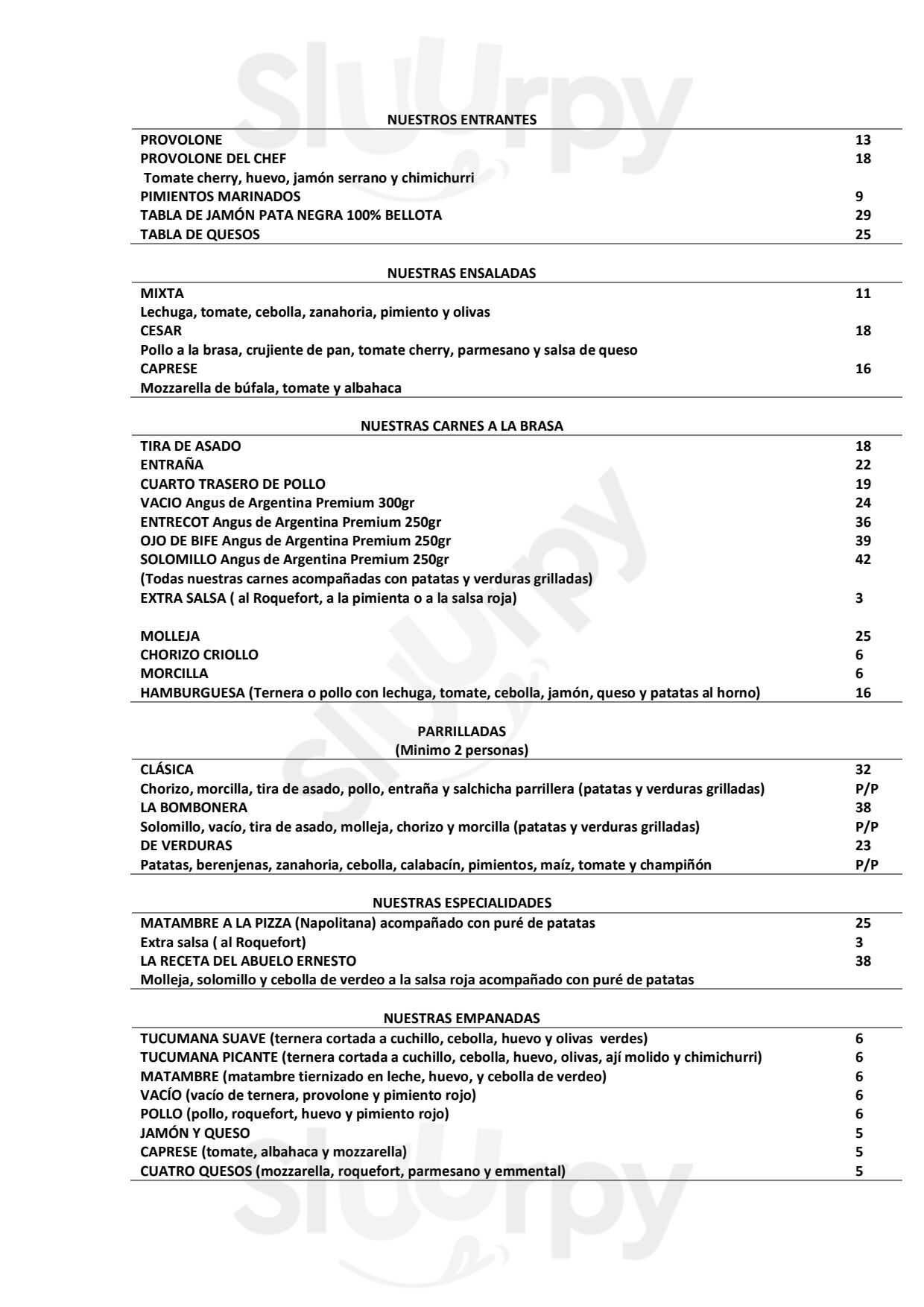 La Bombonera Ibiza Ciudad Menu - 1